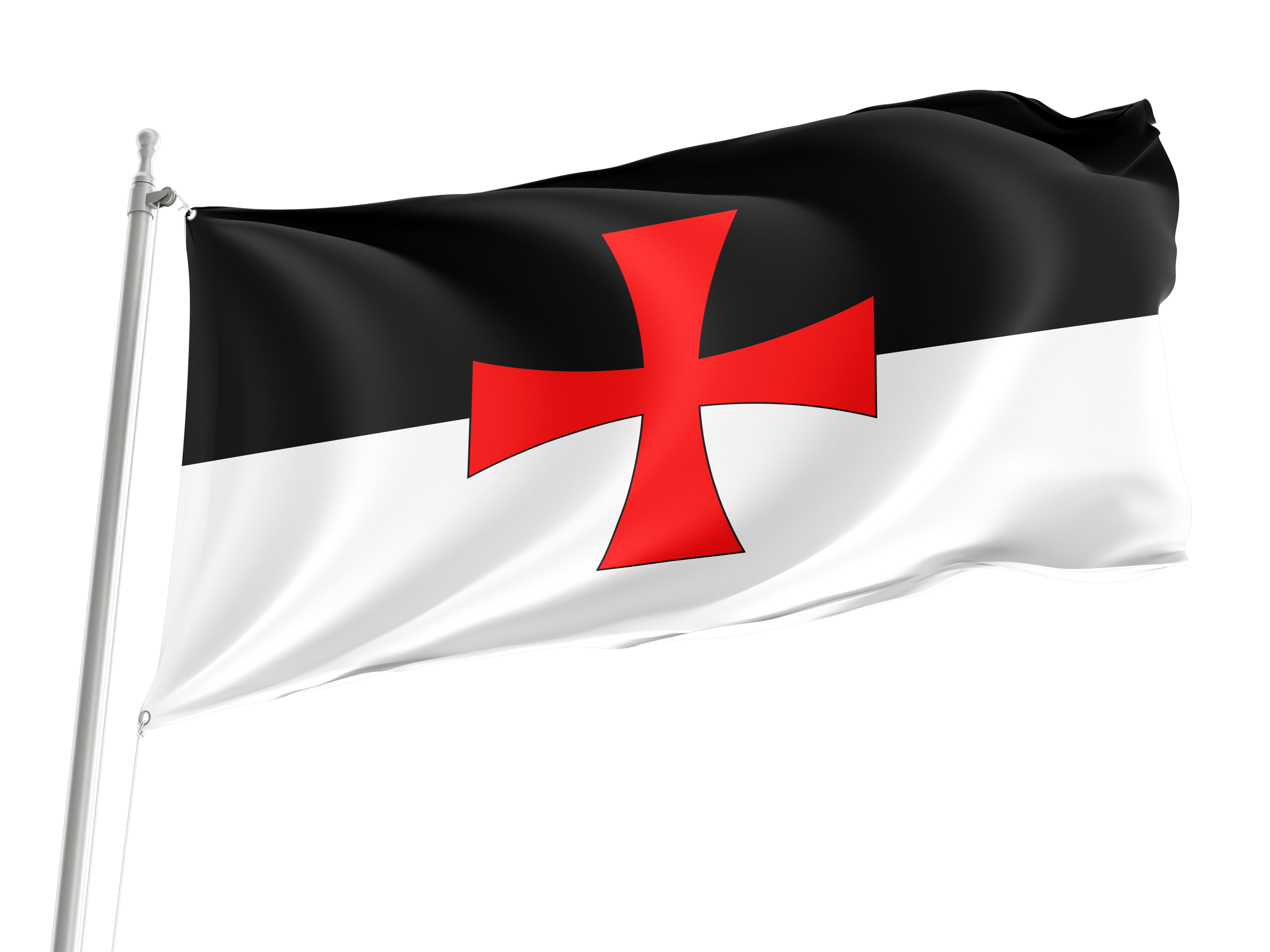 Knights Templar Battle Flag for Indoor & Outdoor Use
