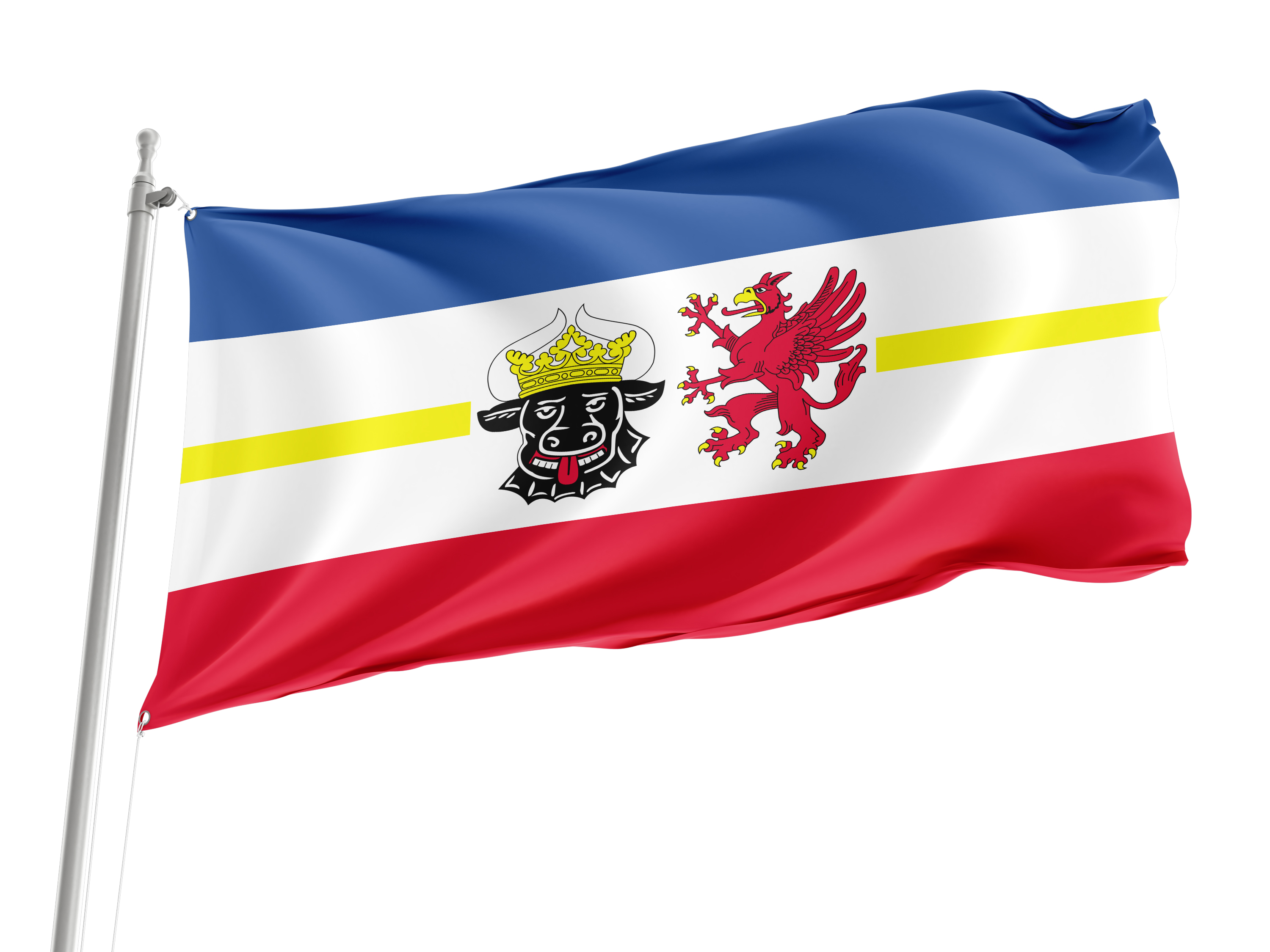 Flag of Mecklenburg Vorpommern, Patriotic Flags, Unique Design Print, Flags for Indoor & Outdoor Use
