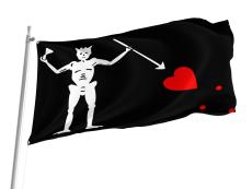 Pirate Flag of Blackbeard (Edward Teach) for Indoor & Outdoor Use