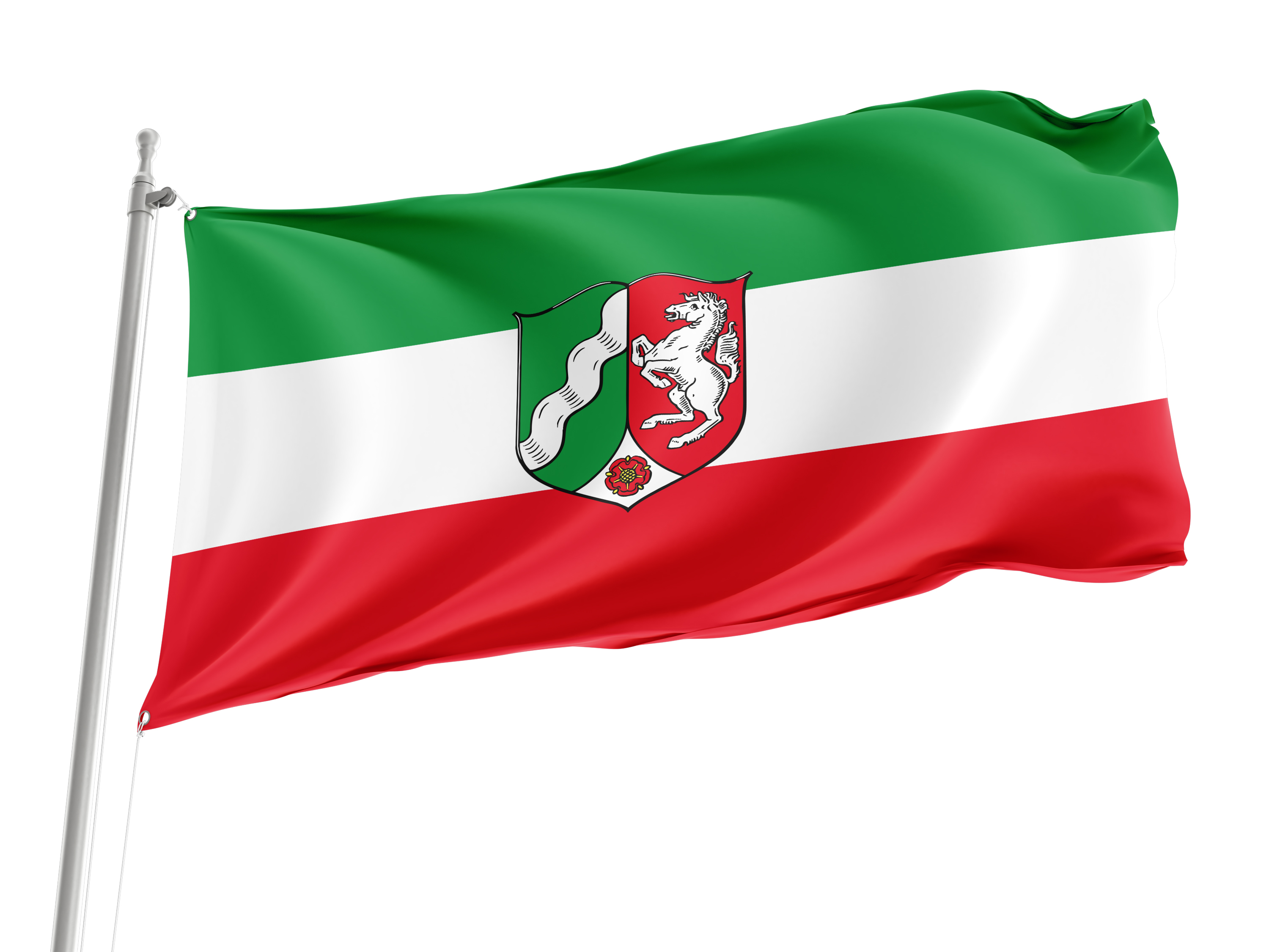 State Service Flag of North Rhine-Westphalia, Patriotic Flags, Unique Design Print, Flags for Indoor & Outdoor Use