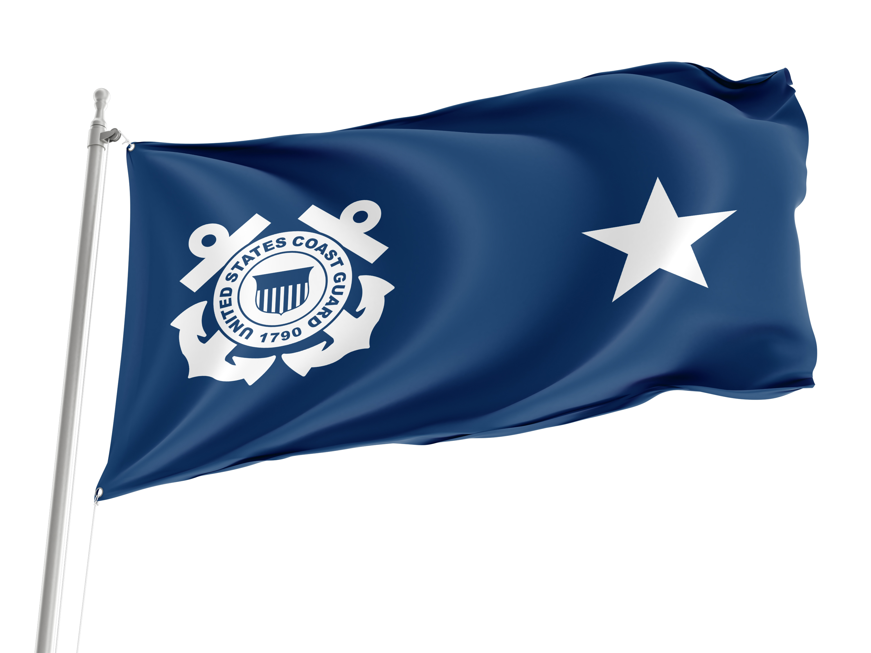 USCG Rear Admiral Flag for Indoor & Outdoor Use