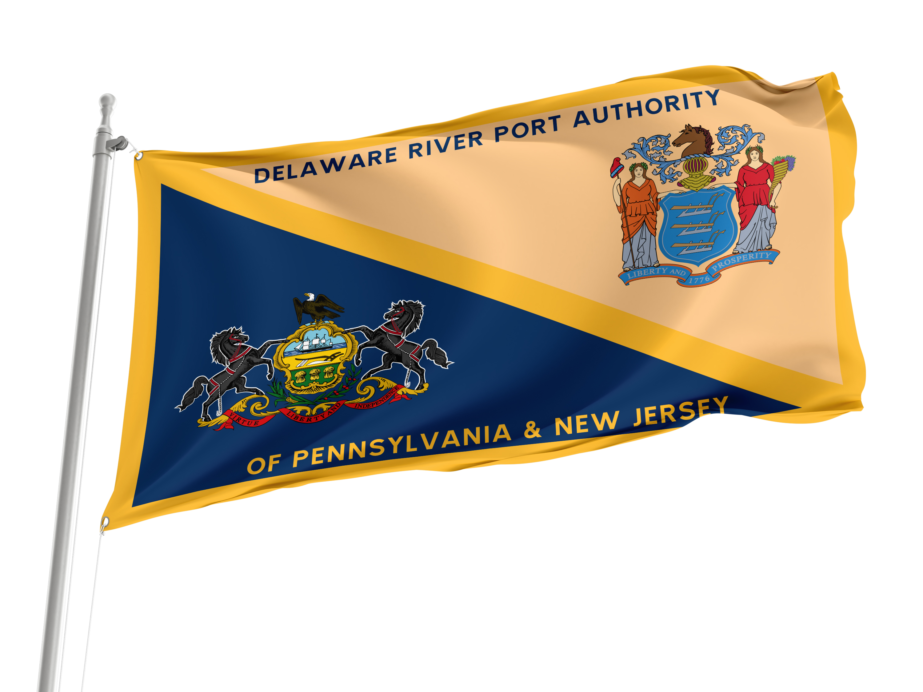 Delaware River Port Authority of Pennsylvania and New Jersey Flag for Indoor & Outdoor Use