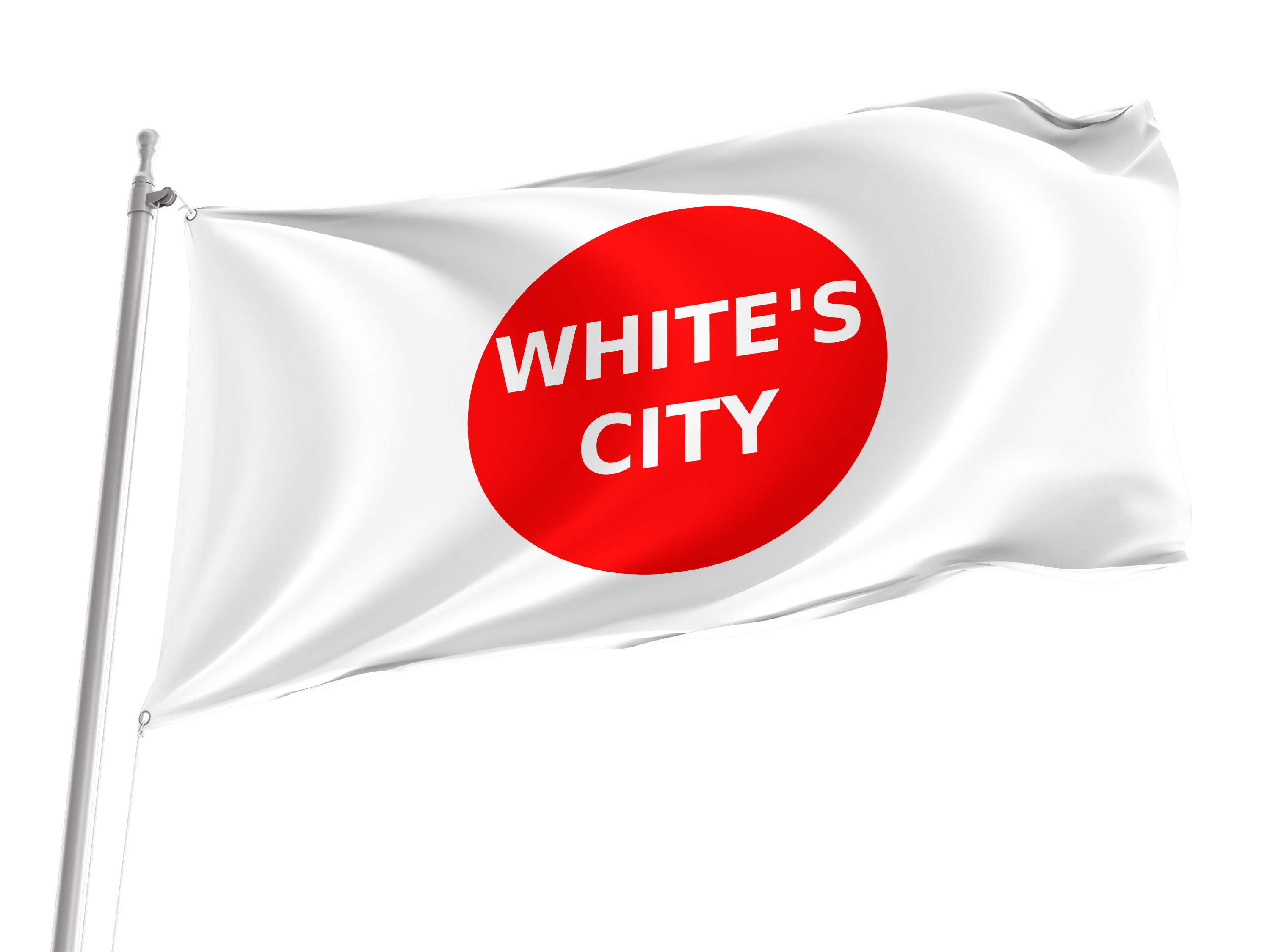 White's City Flag for Indoor & Outdoor Use