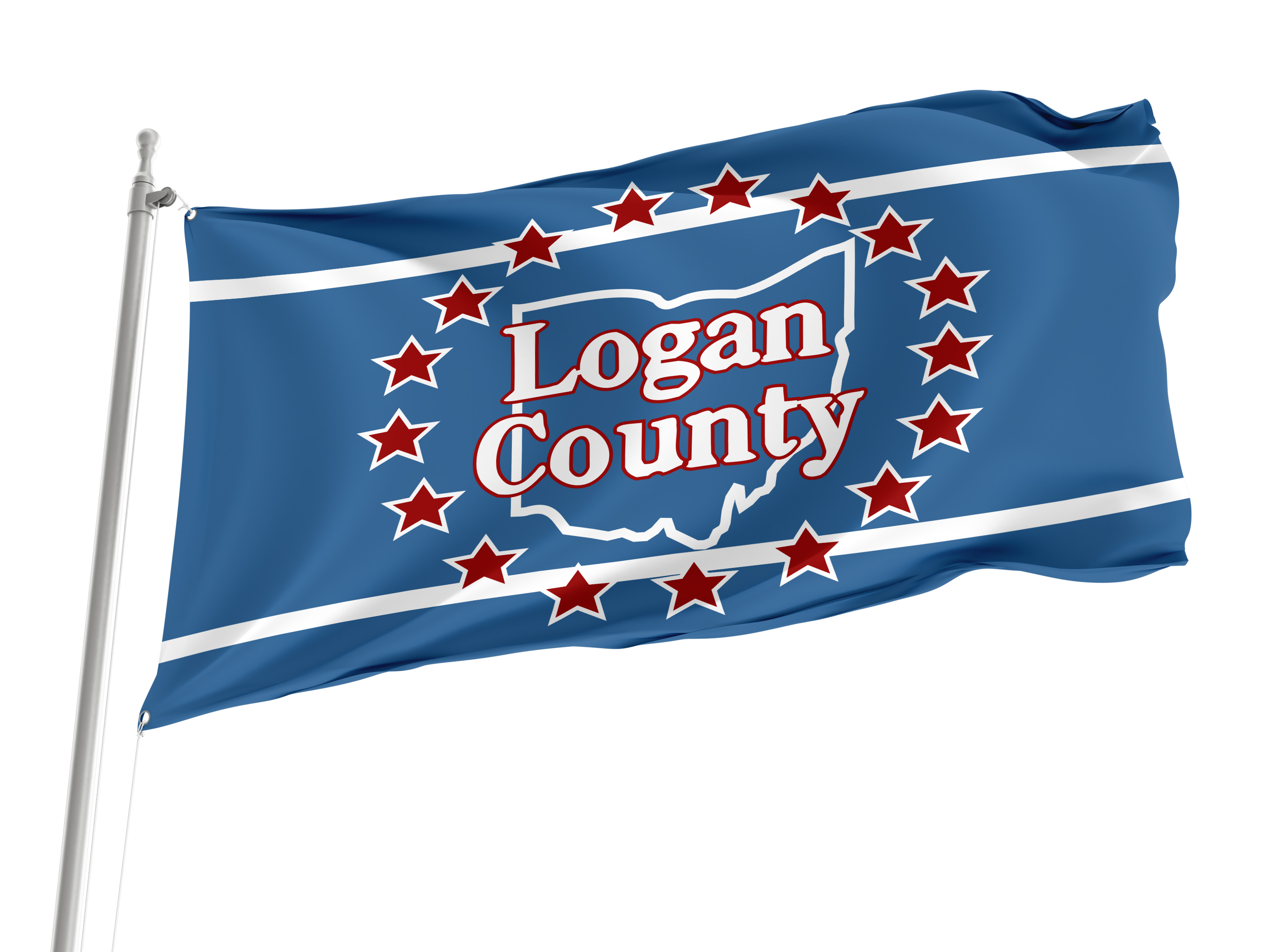 Logan County Flag for Indoor & Outdoor Use