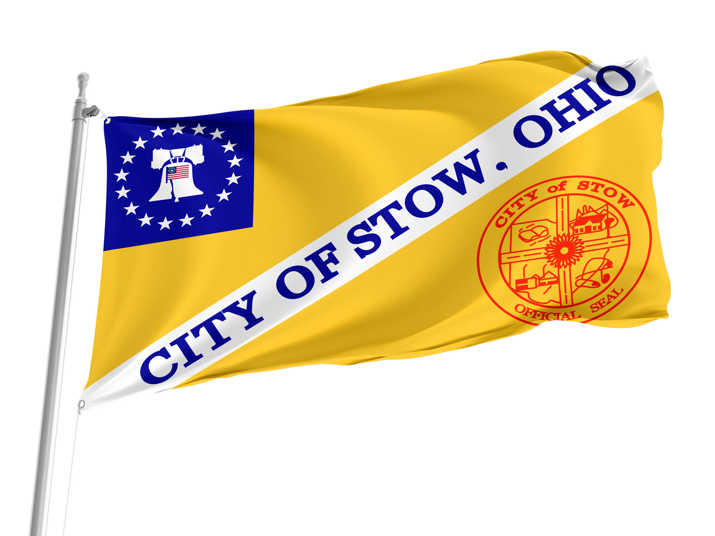 Stow City Flag for Indoor & Outdoor Use