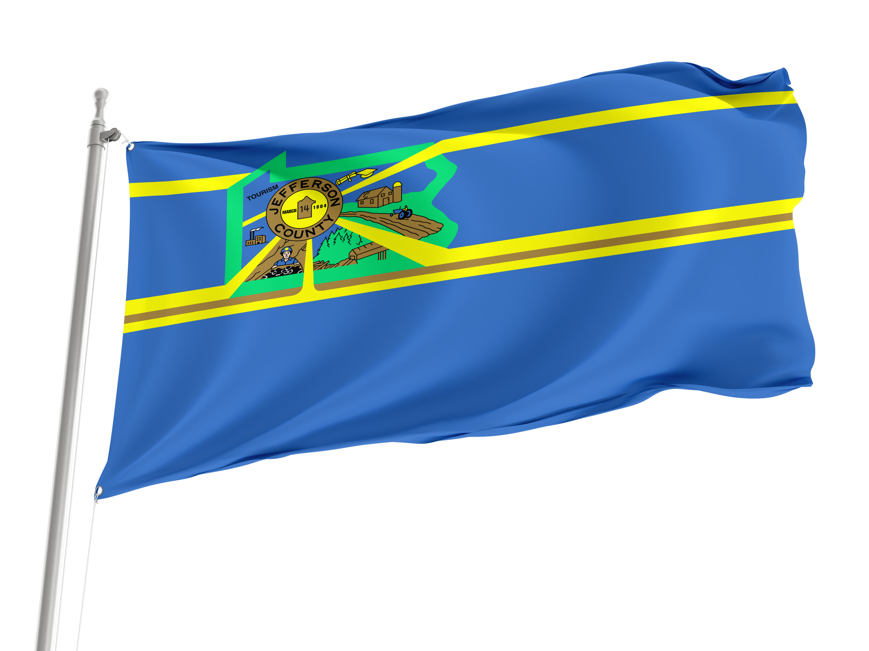 Jefferson County, Pennsylvania Flag for Indoor & Outdoor Use
