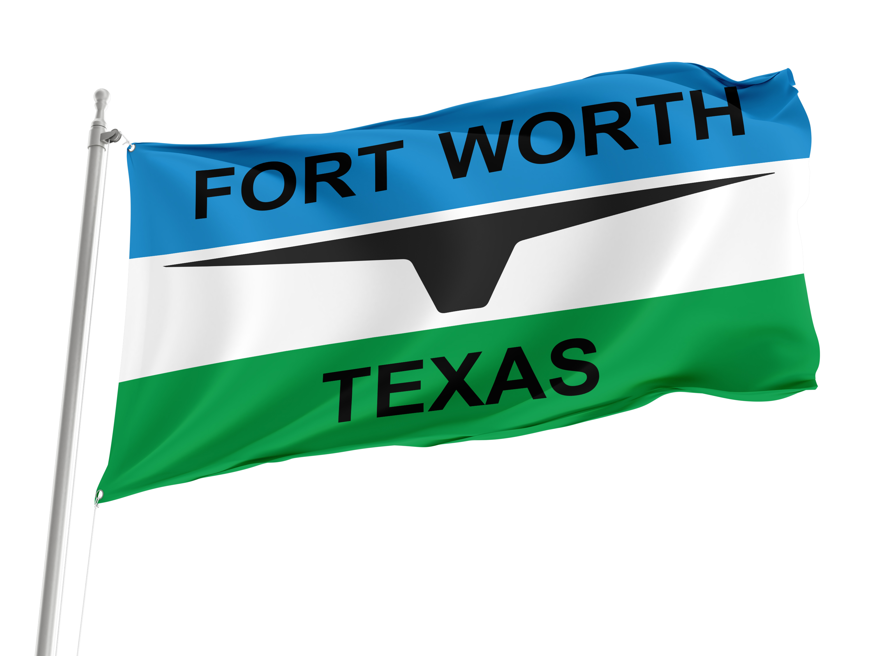 Fort Worth 1968-2004 Flag for Indoor & Outdoor Use