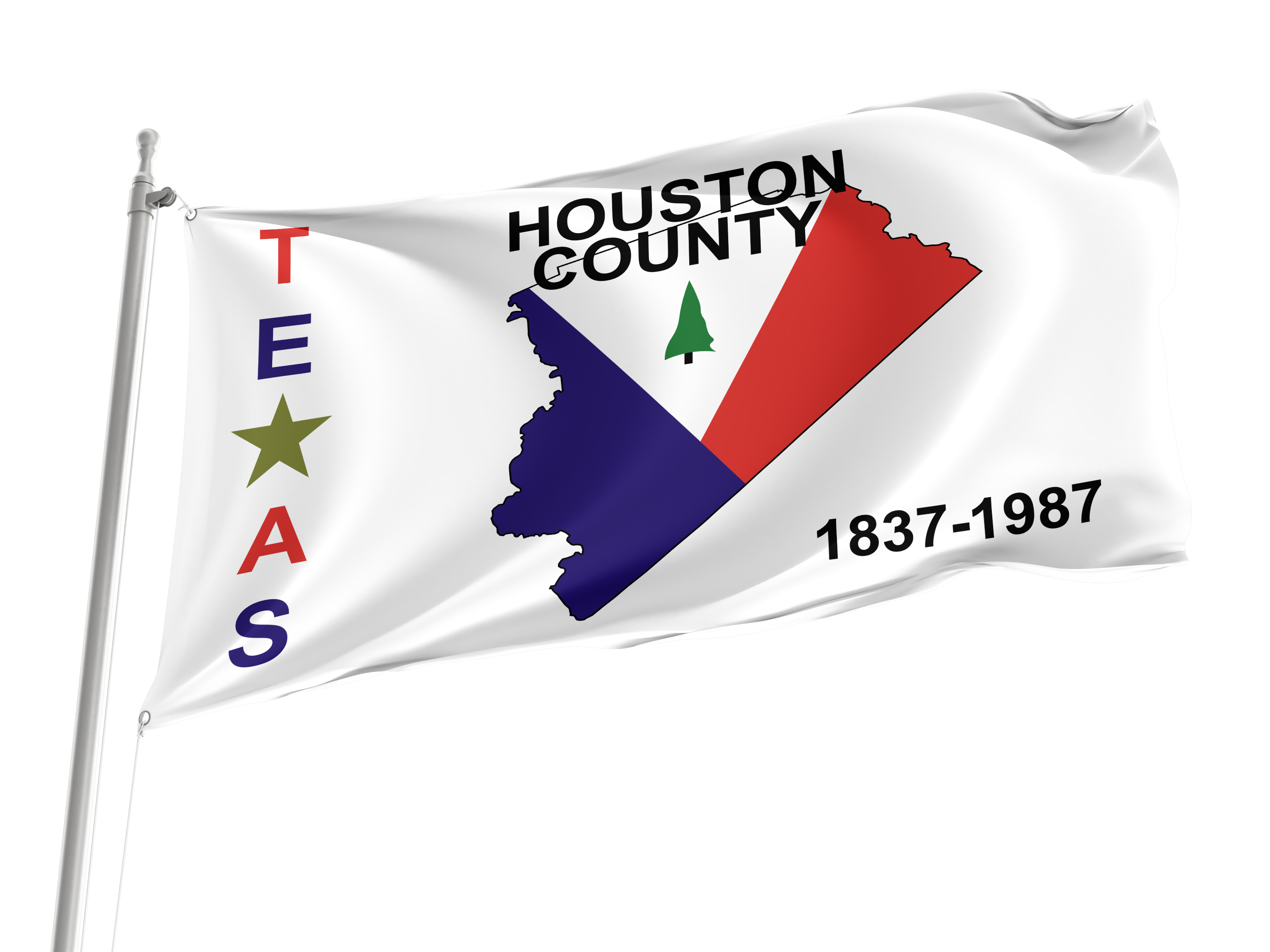 Houston County, Texas Flag for Indoor & Outdoor Use