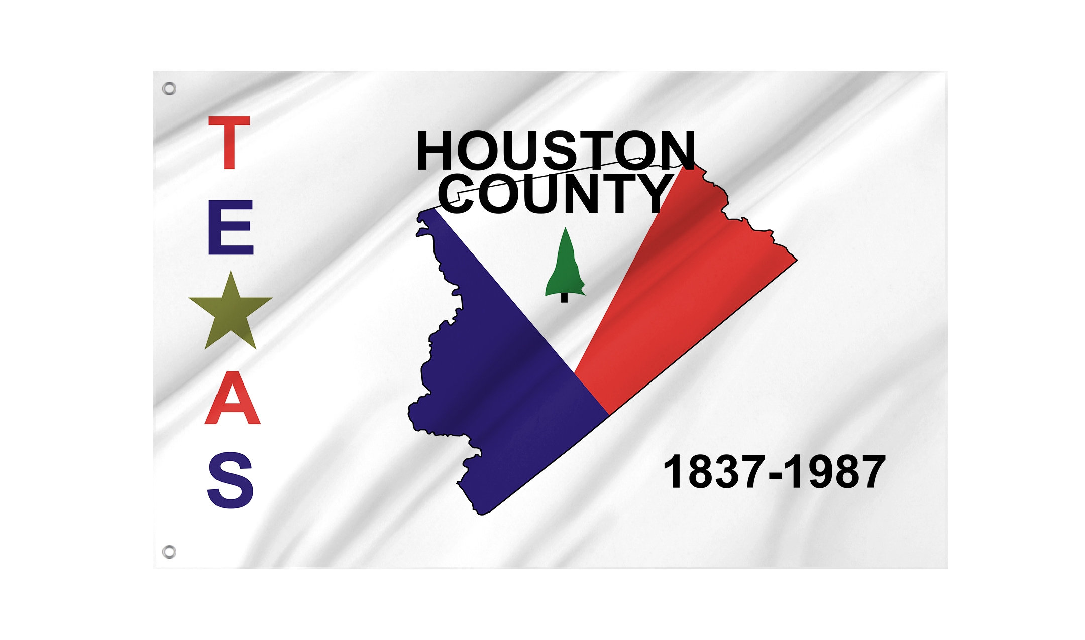 Houston County, Texas Flag for Indoor & Outdoor Use