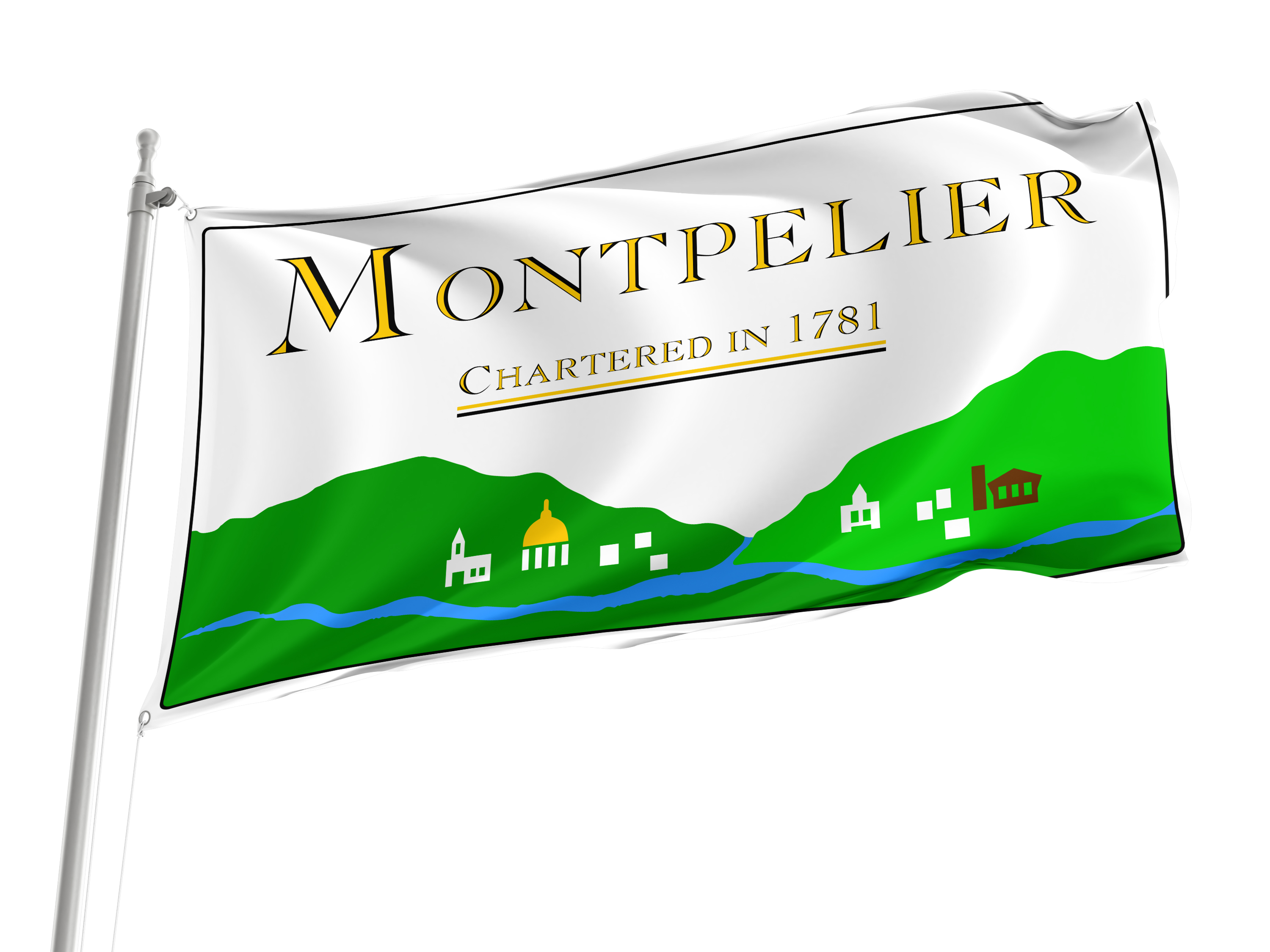 Montpelier 2000-2017 Flag for Indoor & Outdoor Use