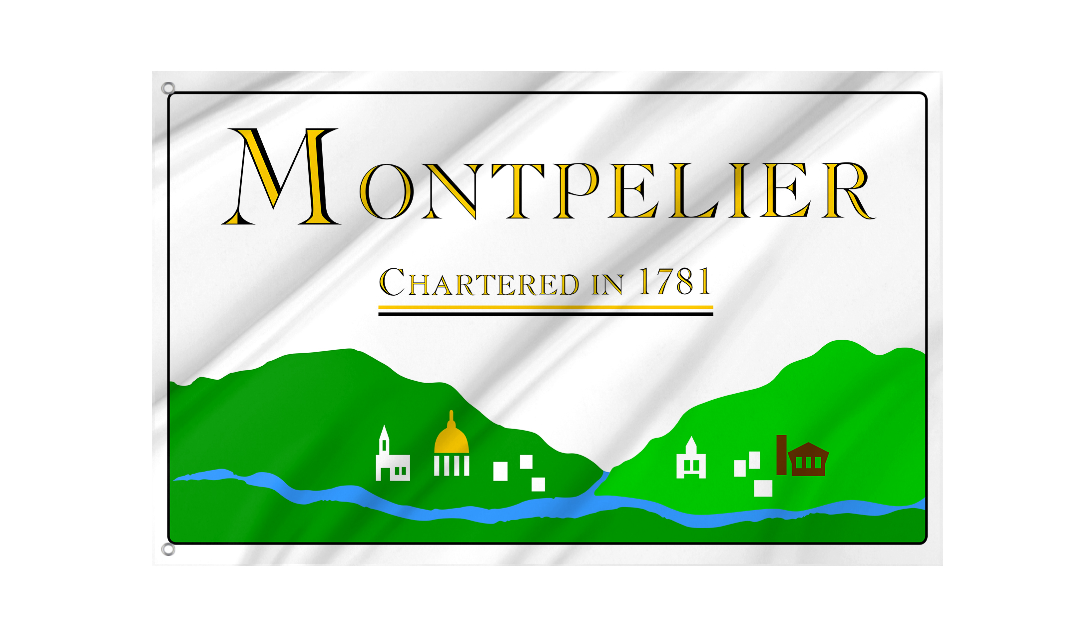 Montpelier 2000-2017 Flag for Indoor & Outdoor Use