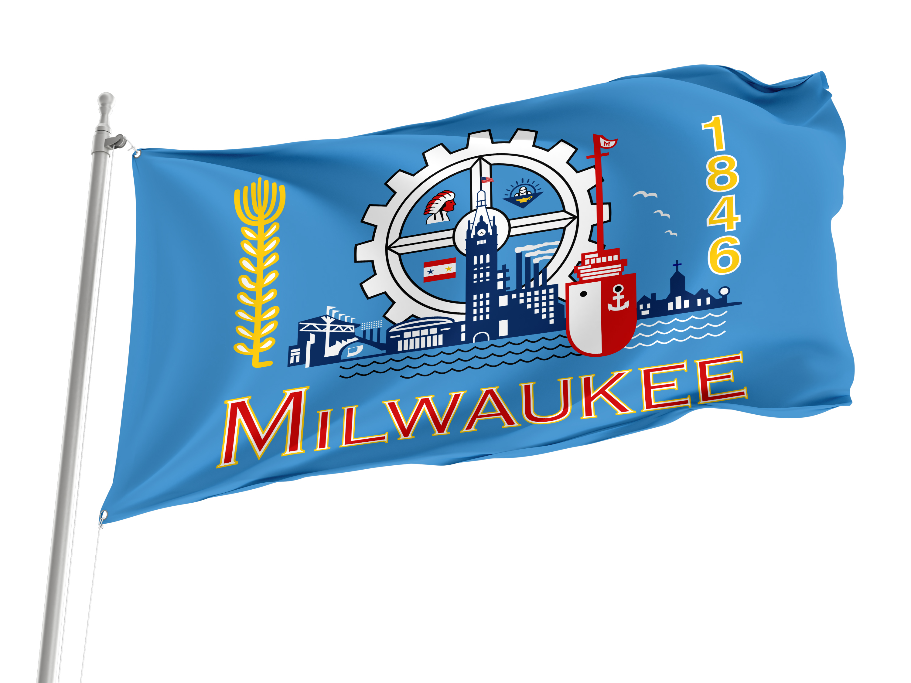 Milwaukee, Wisconsin Flag for Indoor & Outdoor Use