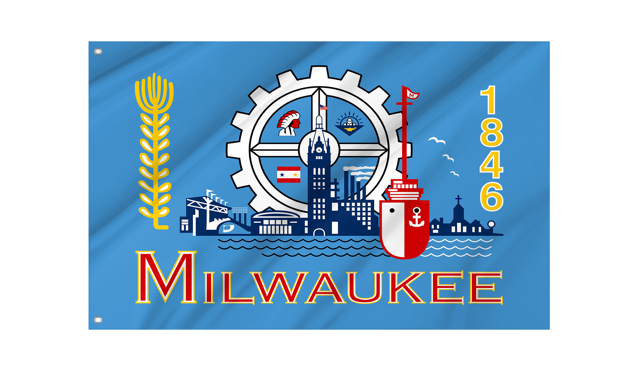 Milwaukee, Wisconsin Flag for Indoor & Outdoor Use