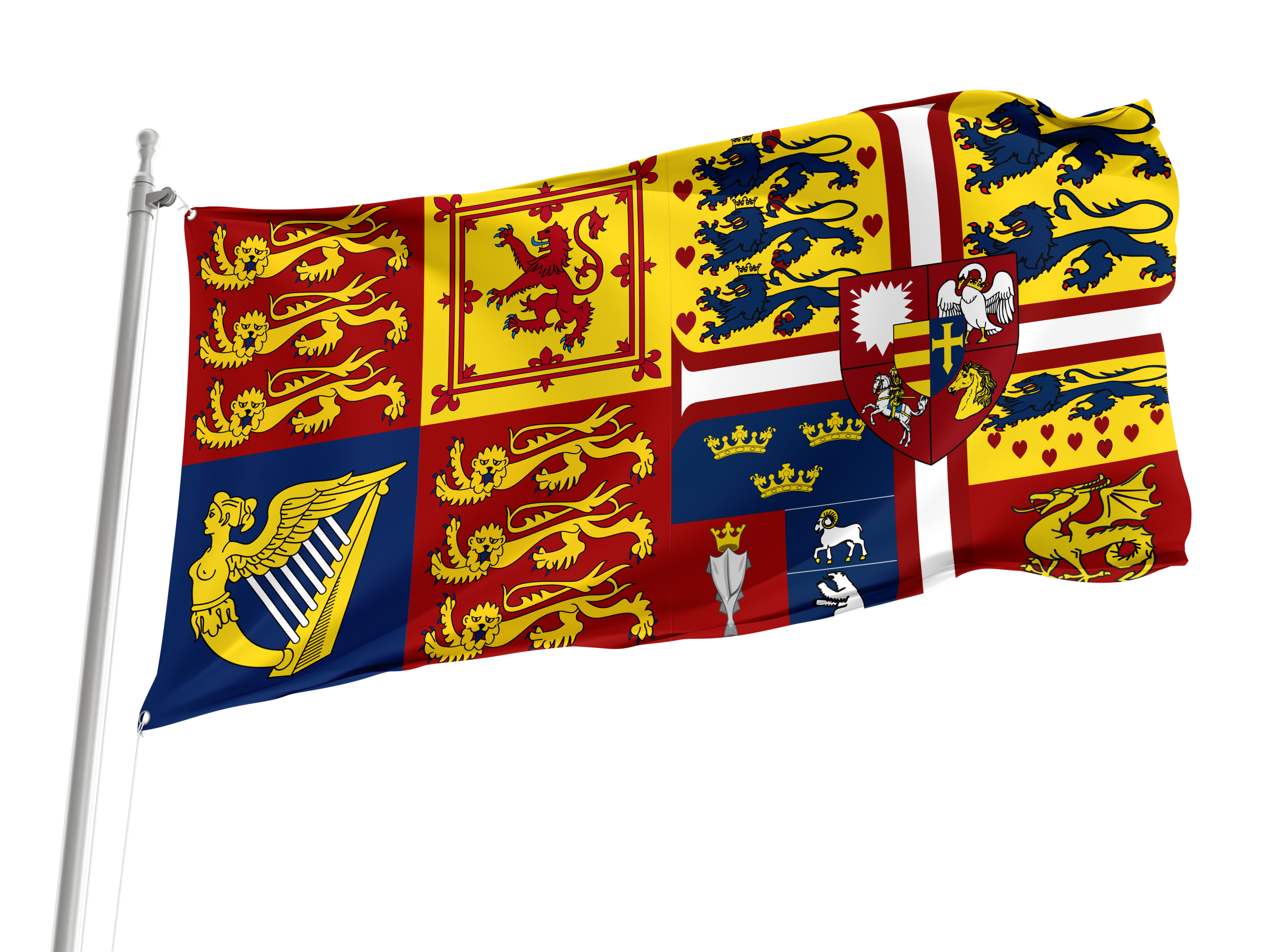 Royal Standard of Alexandra of Denmark Flag for Indoor & Outdoor Use