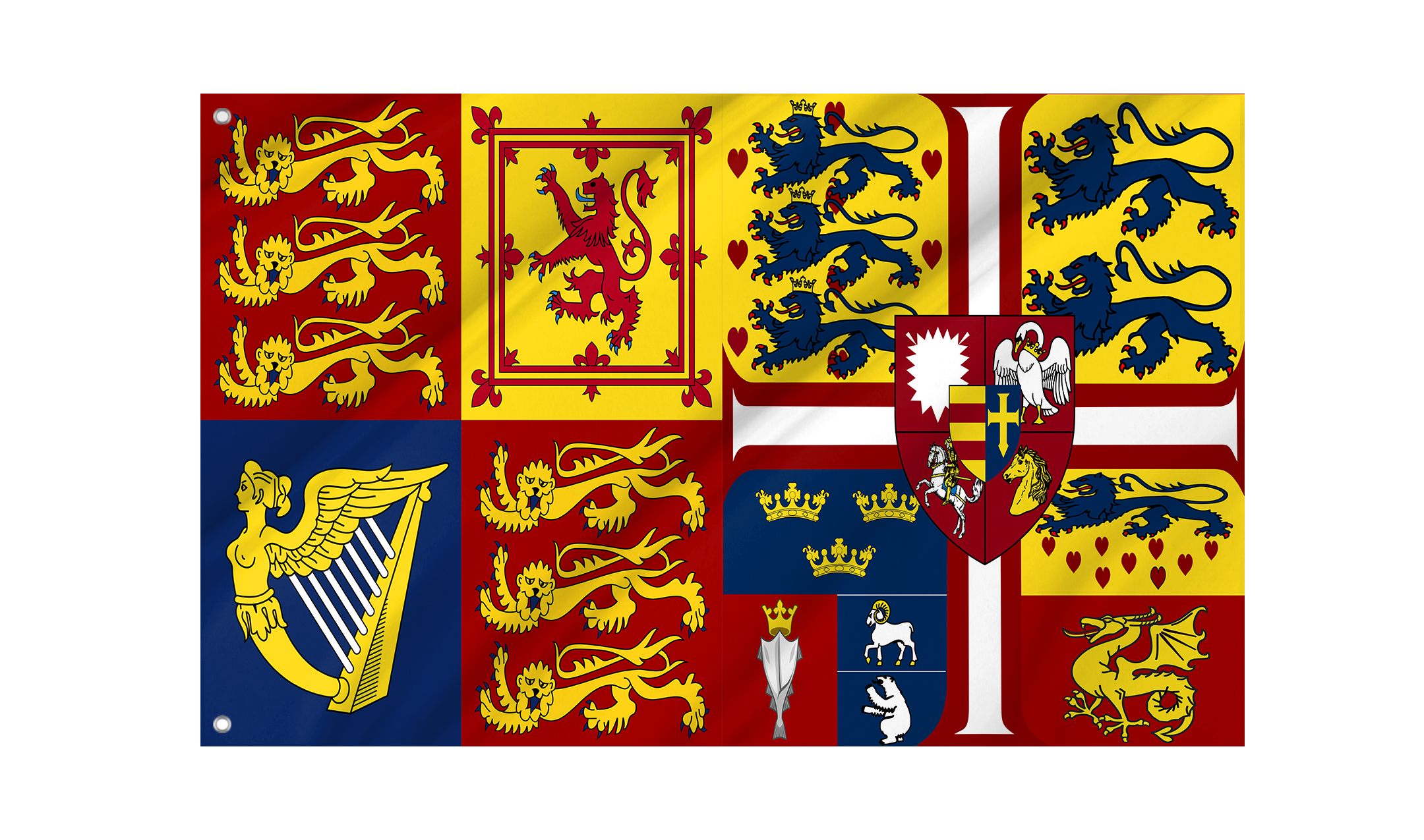 Royal Standard of Alexandra of Denmark Flag for Indoor & Outdoor Use