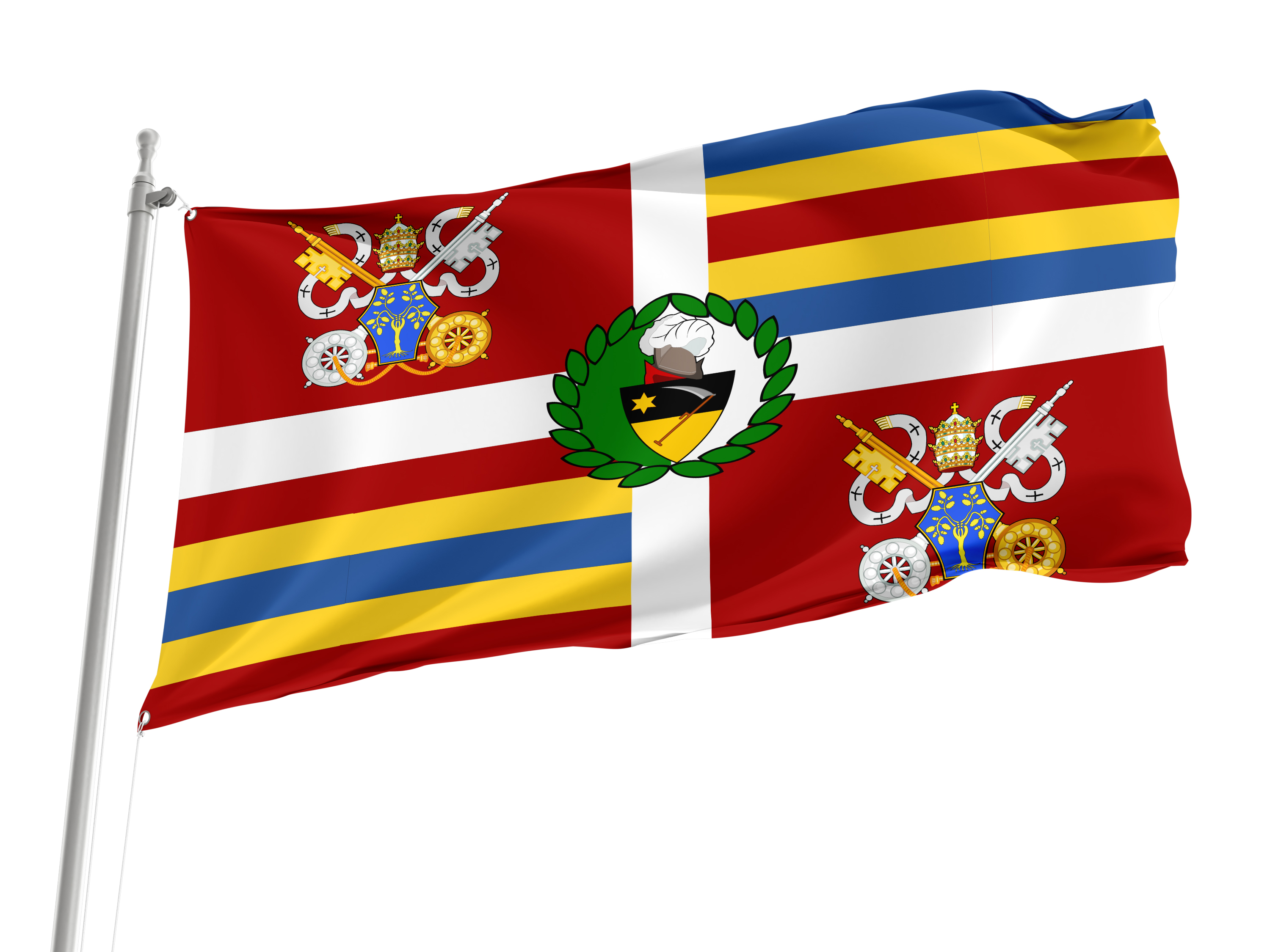 Guardia Vatica JP II, Swiss Guard Flag for Indoor & Outdoor Use