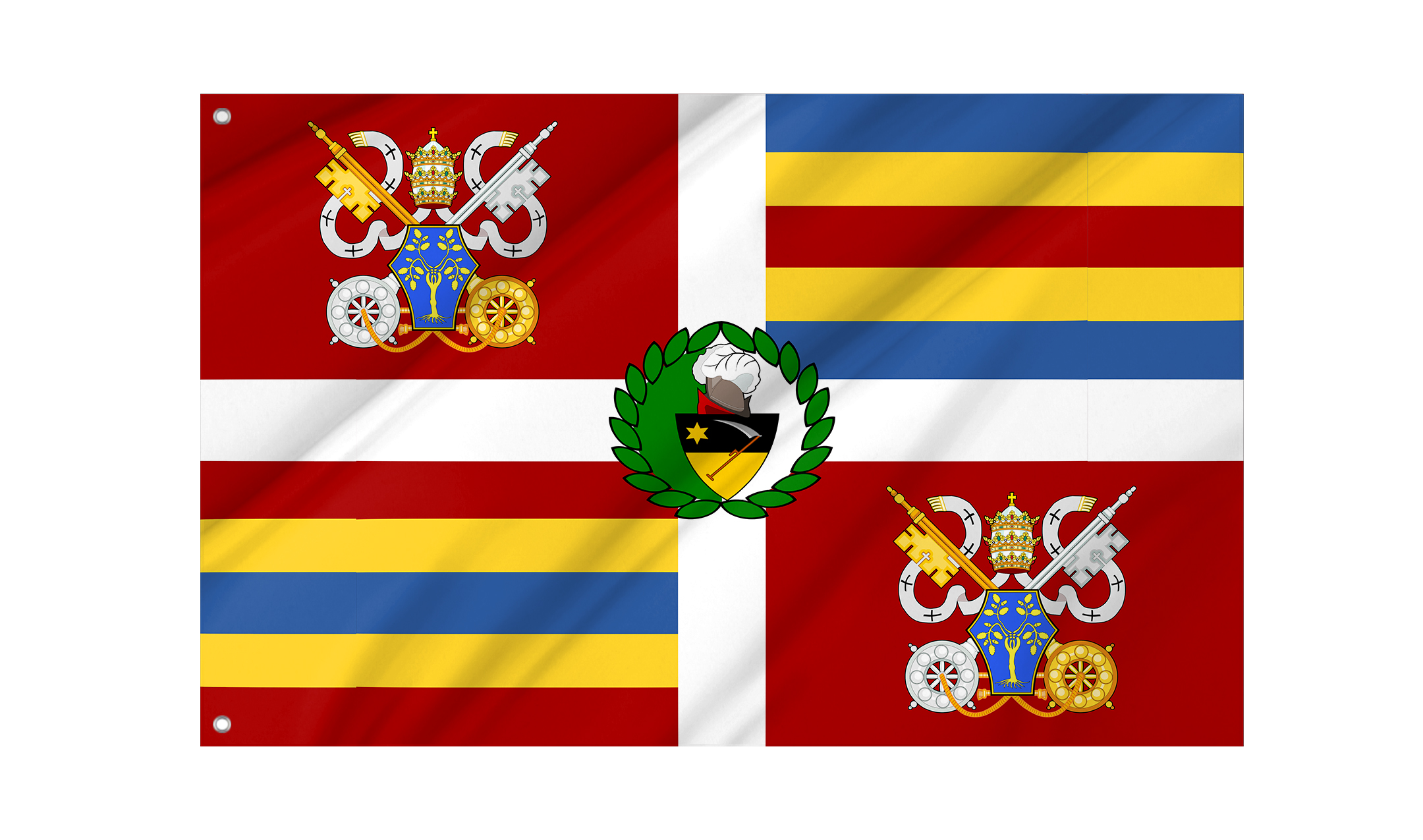 Guardia Vatica JP II, Swiss Guard Flag for Indoor & Outdoor Use