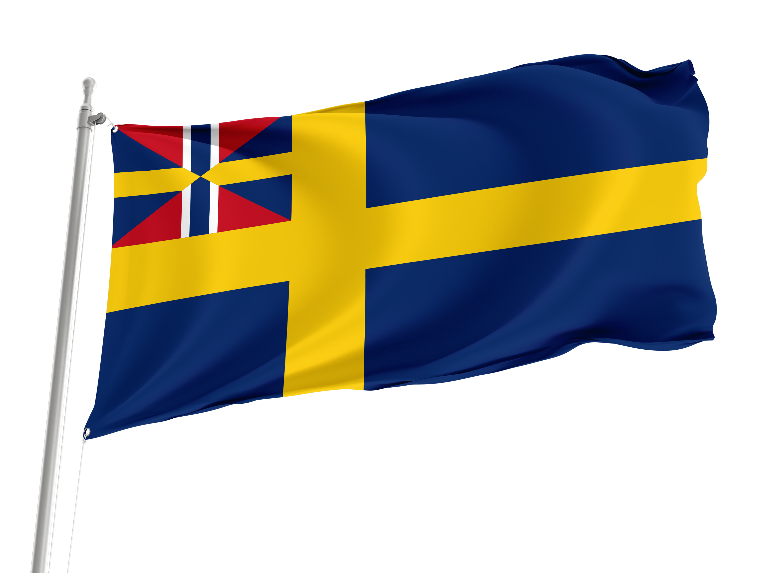 Swedish civil ensign 1844-1905 Flag for Indoor & Outdoor Use