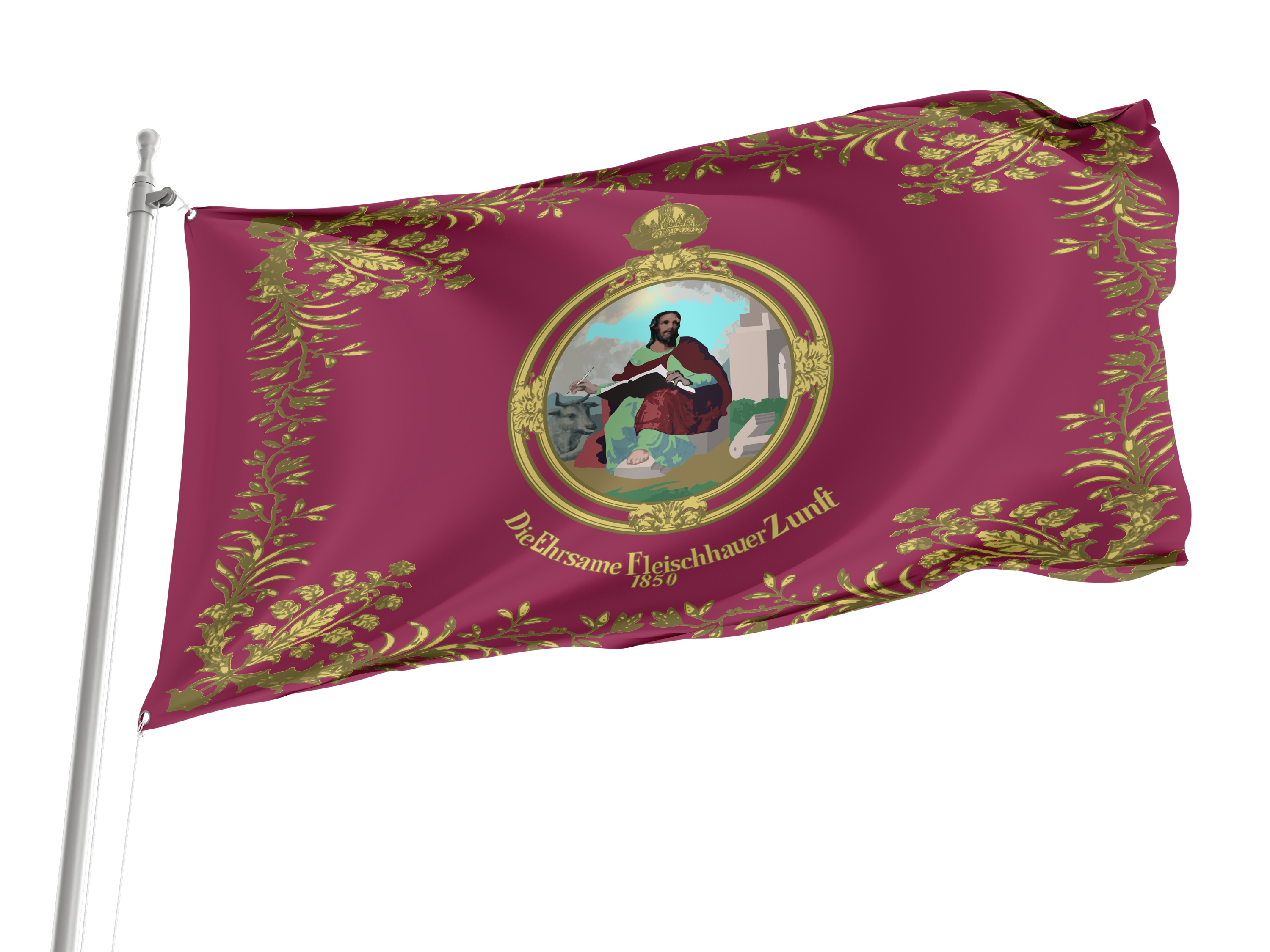 Arad Butchers' Guild 1850 Flag for Indoor & Outdoor Use