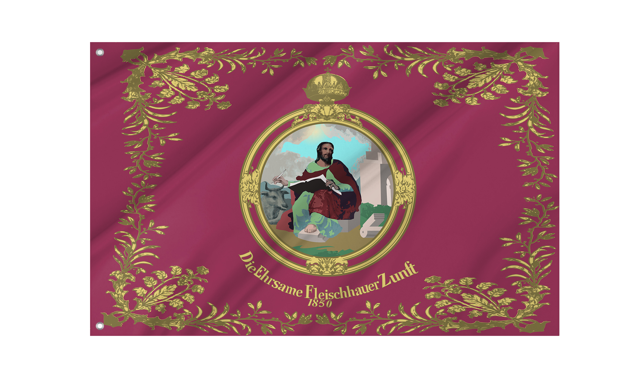 Arad Butchers' Guild 1850 Flag for Indoor & Outdoor Use