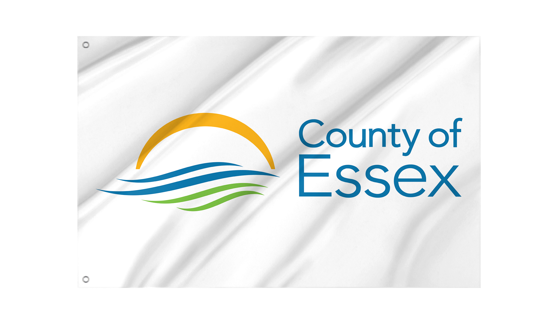 Essex County, Ontario White Flag for Indoor & Outdoor Use