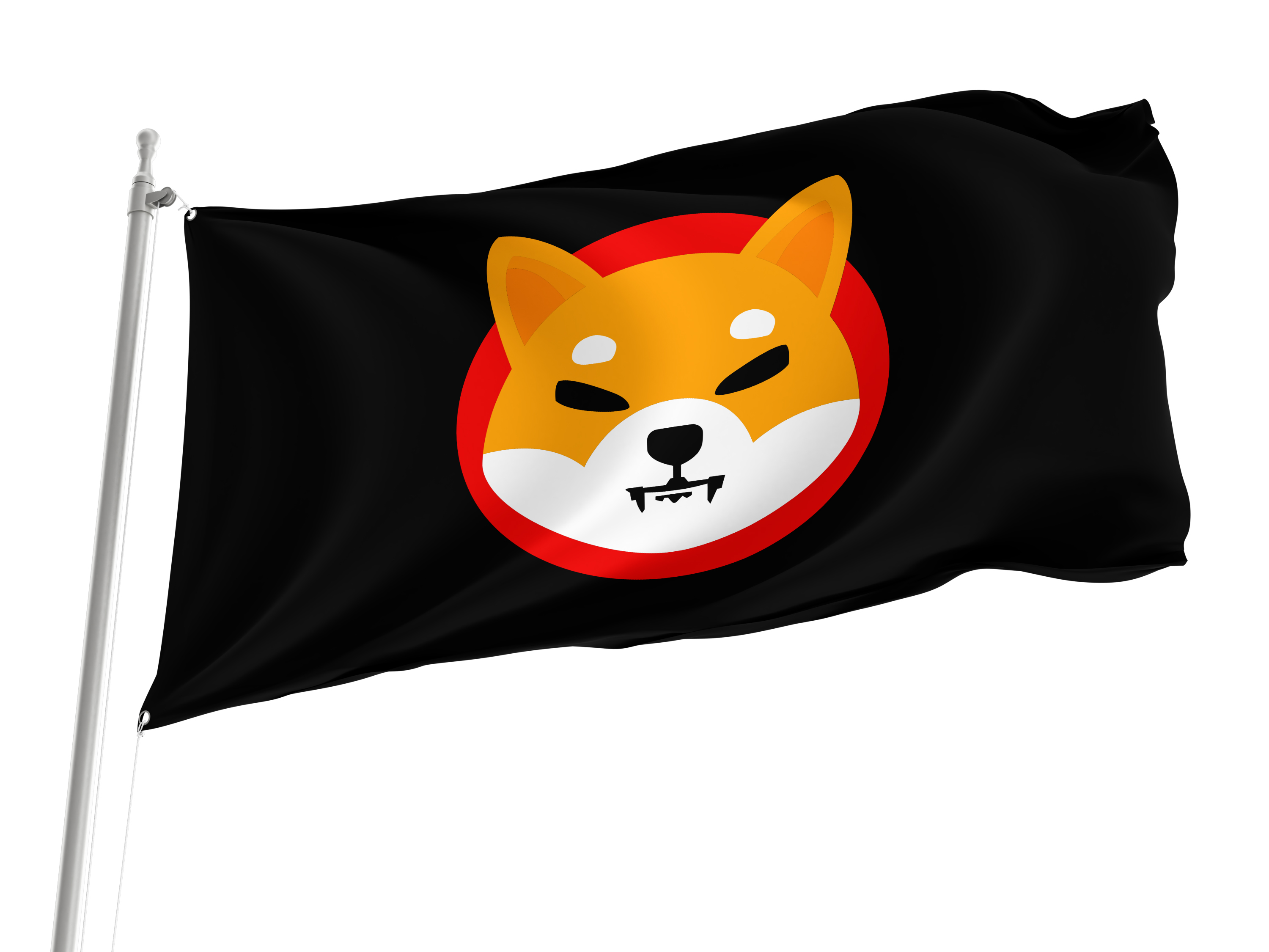 Shiba Inu (SHIB) Black Flag for Indoor & Outdoor Use