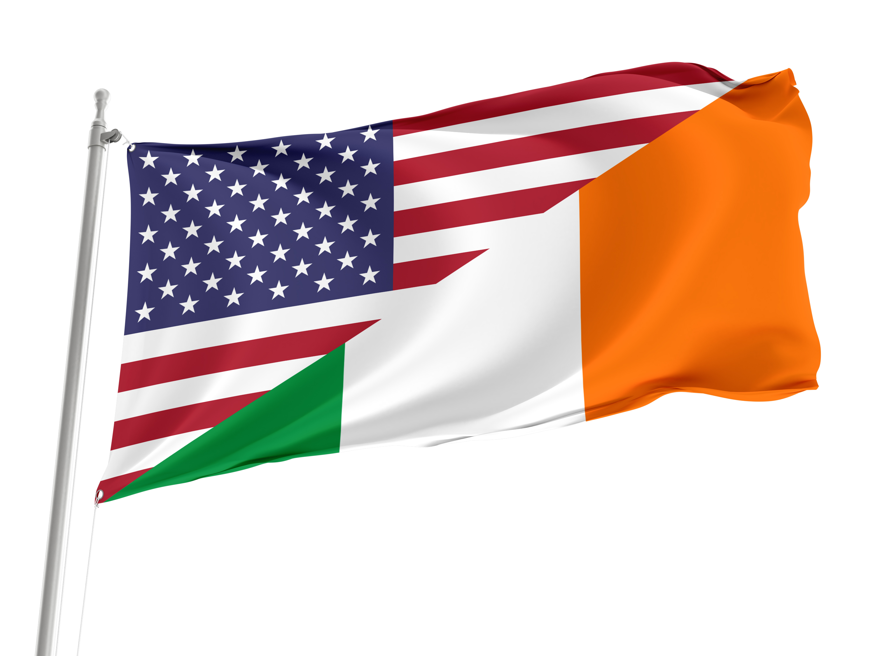 United States and Ireland Friendship Flag for Indoor & Outdoor Use