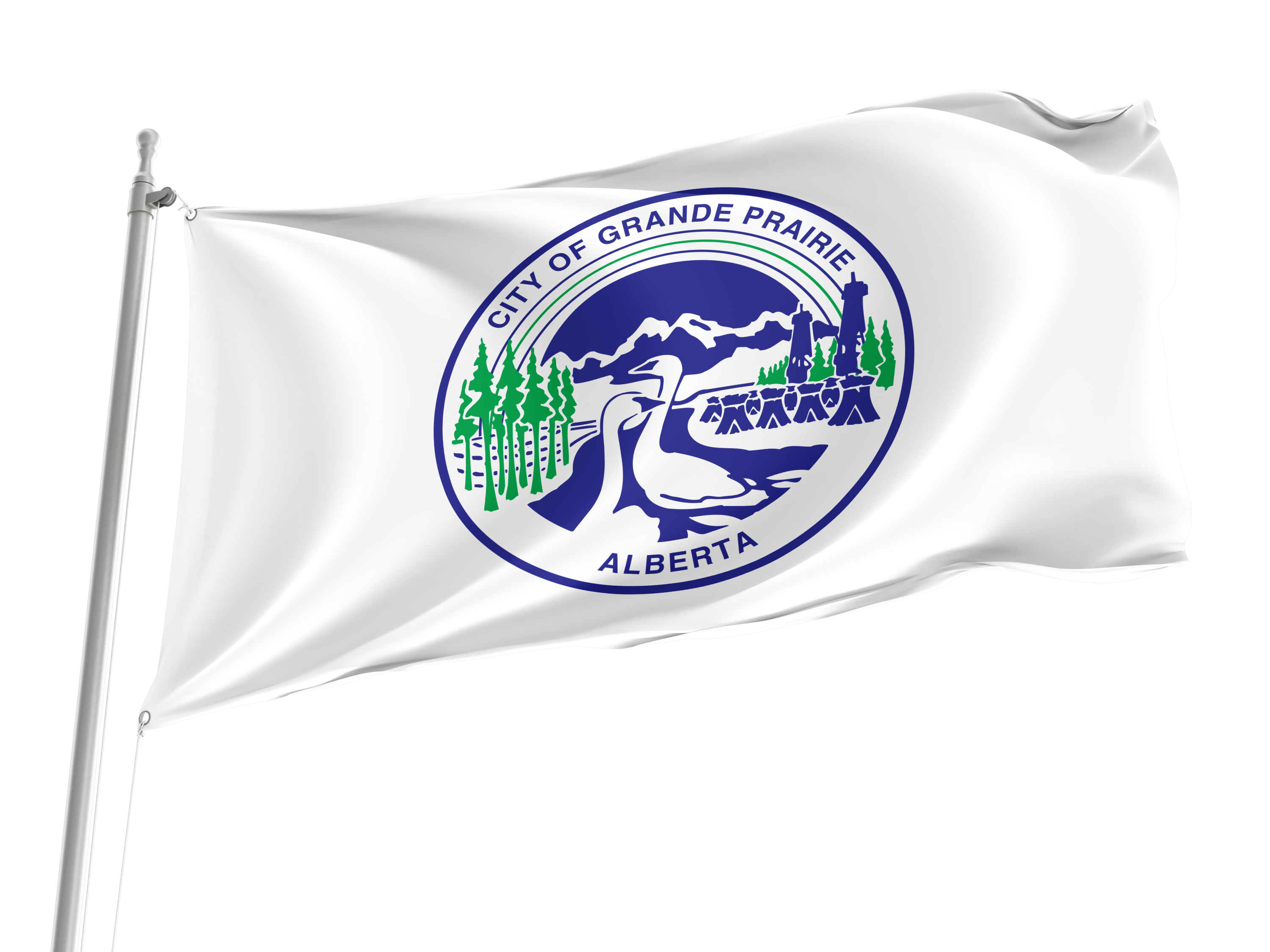 Grande Prairie Flag for Indoor & Outdoor Use