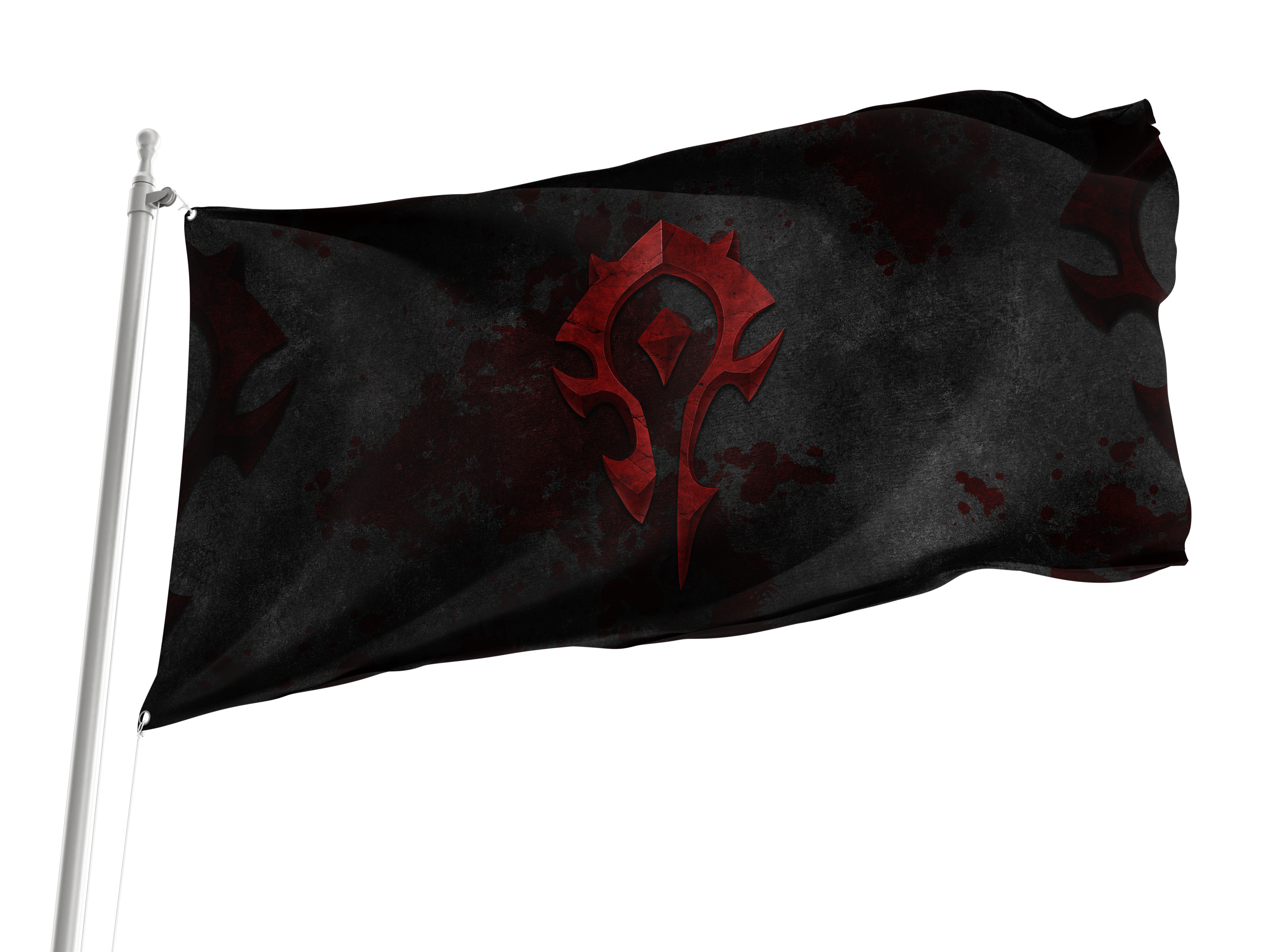 World Of Warcraft ORC Logo Flag for Indoor & Outdoor Use