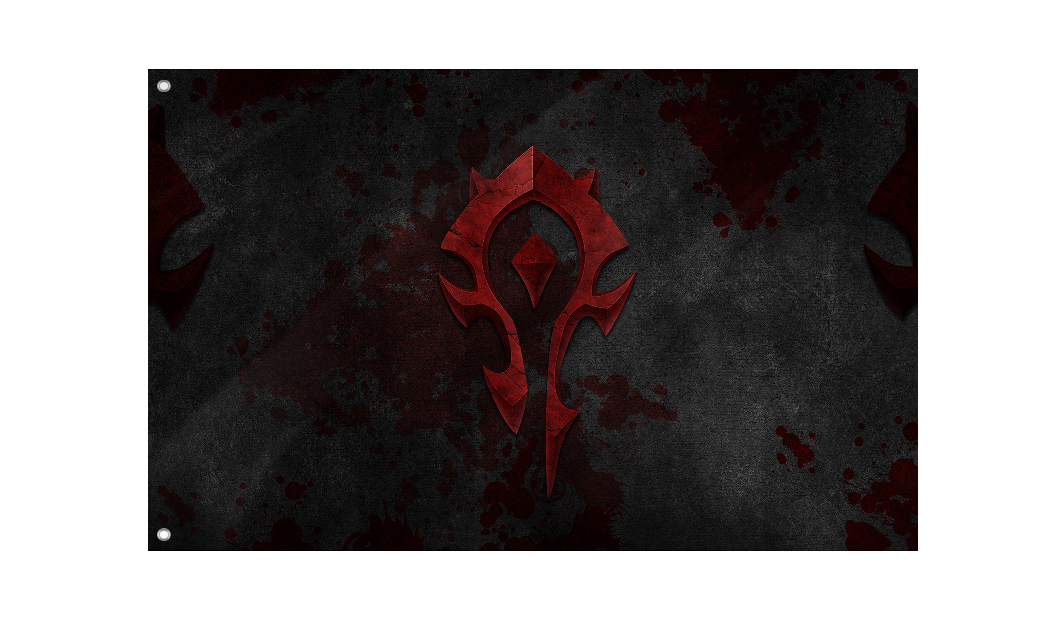 World Of Warcraft ORC Logo Flag for Indoor & Outdoor Use