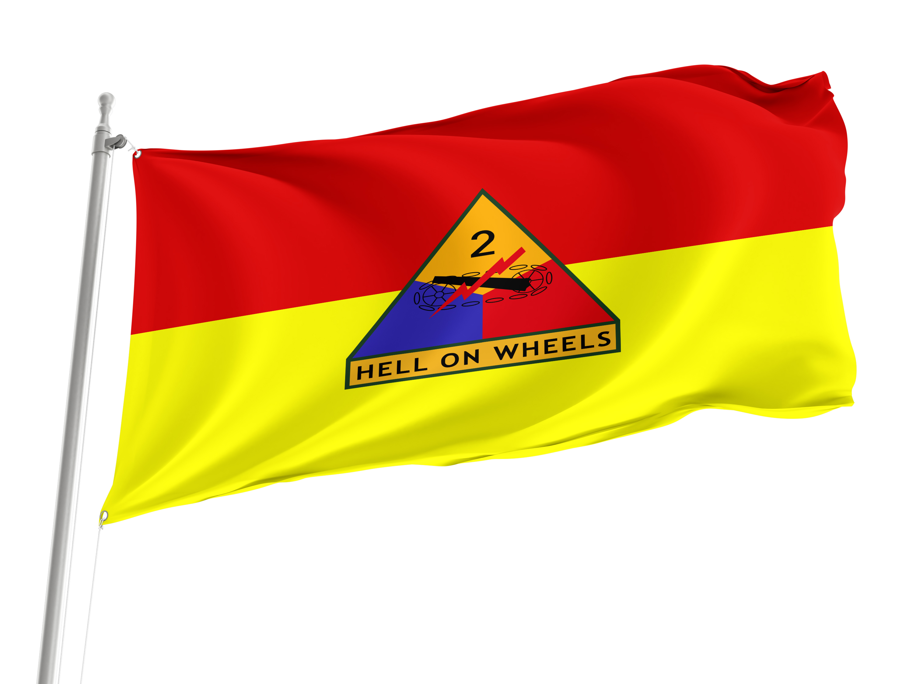 United States Army 2nd Armored Division Flag for Indoor & Outdoor Use