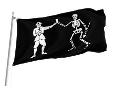 Bartholomew Roberts Pirate Flag for Indoor & Outdoor Use