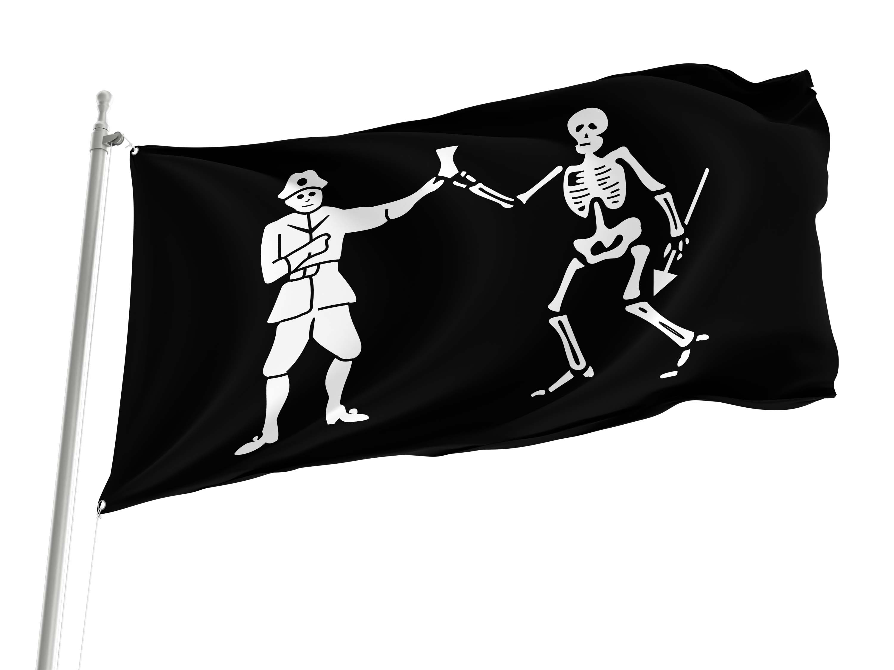 Bartholomew Roberts Pirate Flag for Indoor & Outdoor Use