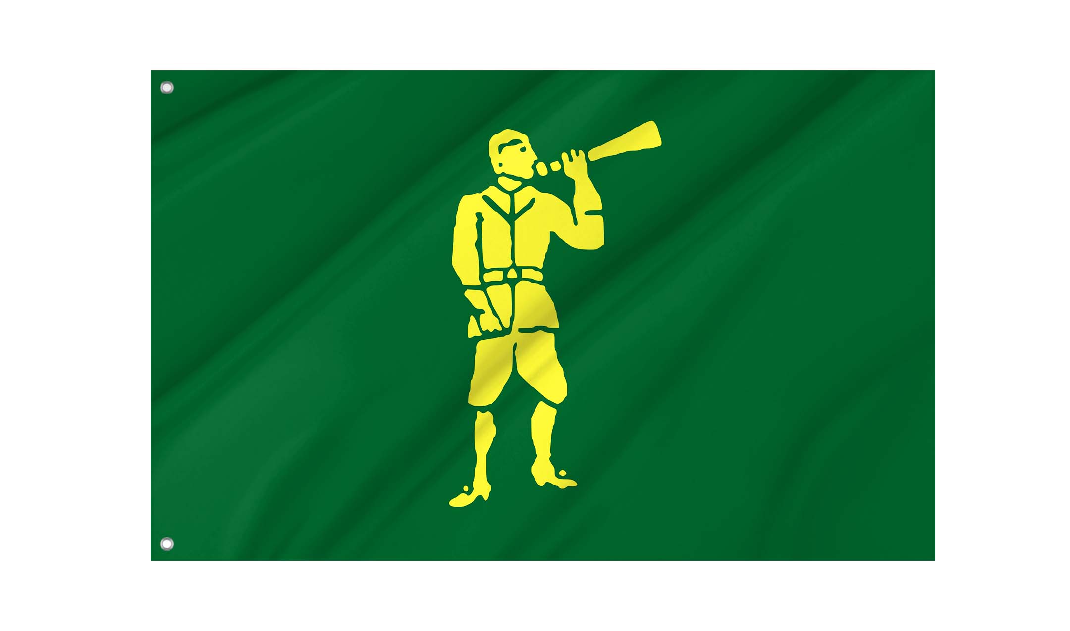 Edward Low The Green Trumpeter Flag for Indoor & Outdoor Use
