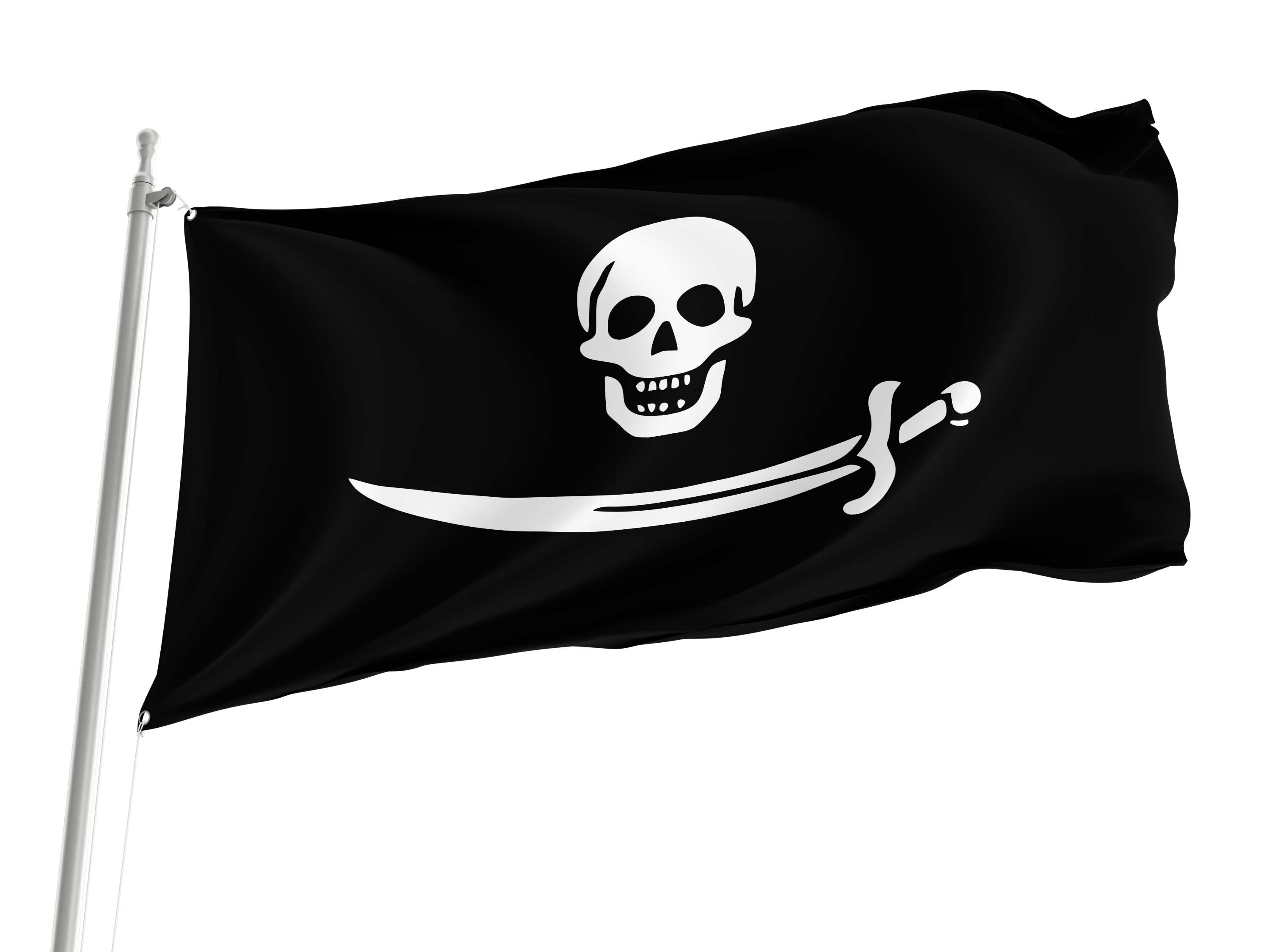 Jolly Roger flag of pirate Bartholomew Roberts for Indoor & Outdoor Use
