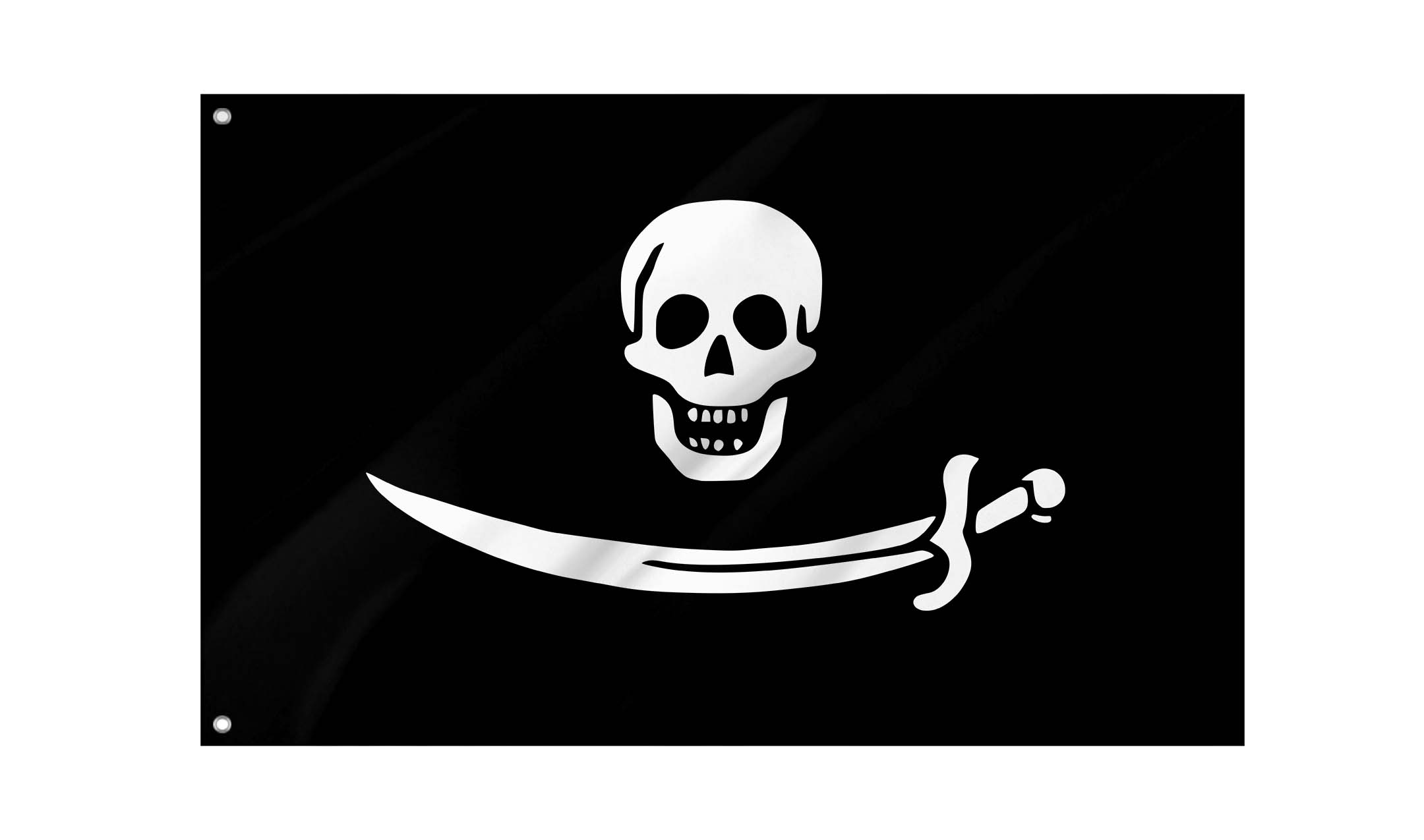 Jolly Roger flag of pirate Bartholomew Roberts for Indoor & Outdoor Use