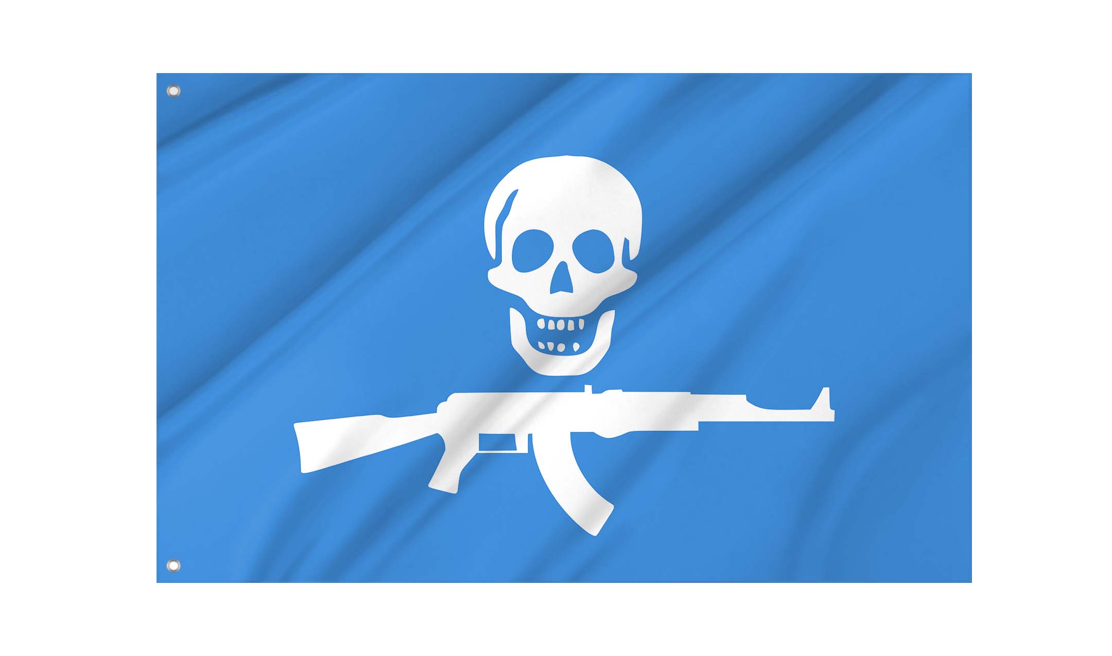 Somali Pirates Blue Flag for Indoor & Outdoor Use