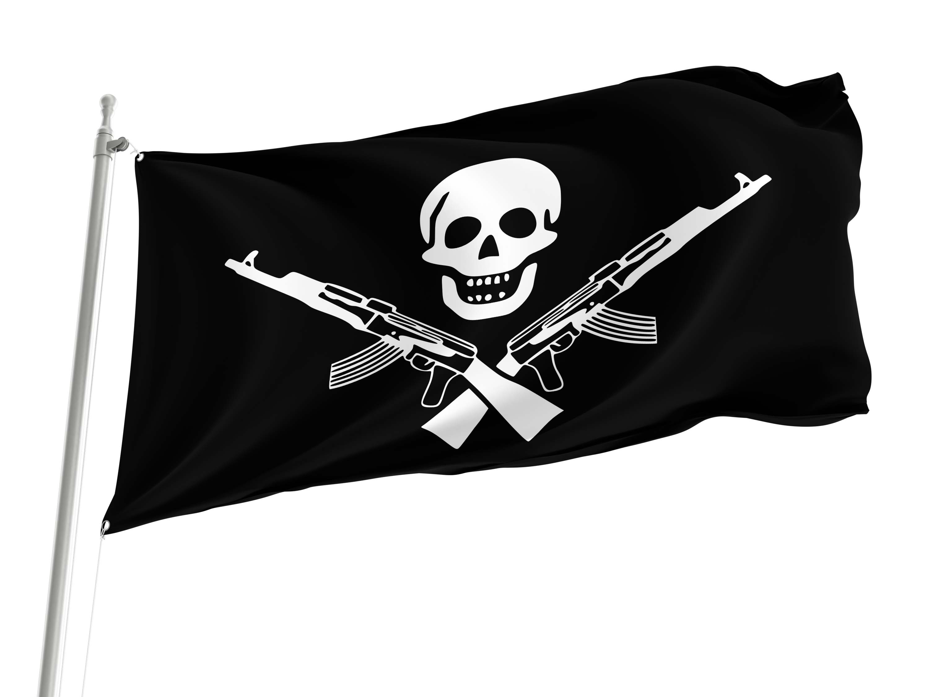 Somali pirates Jolly Roger Flag for Indoor & Outdoor Use