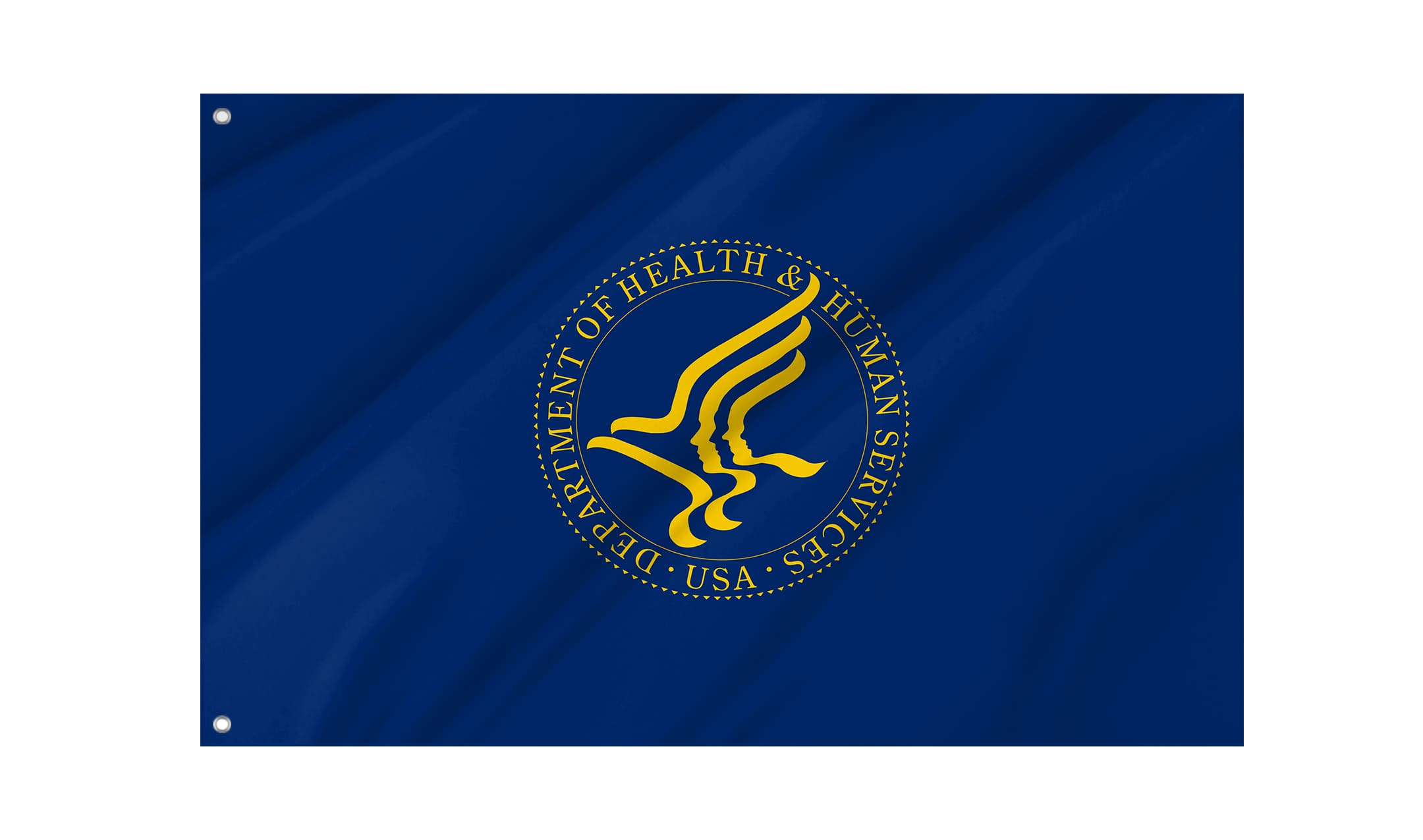 U.S. Department of Health and Human Services Blue Flag for Indoor & Outdoor Use