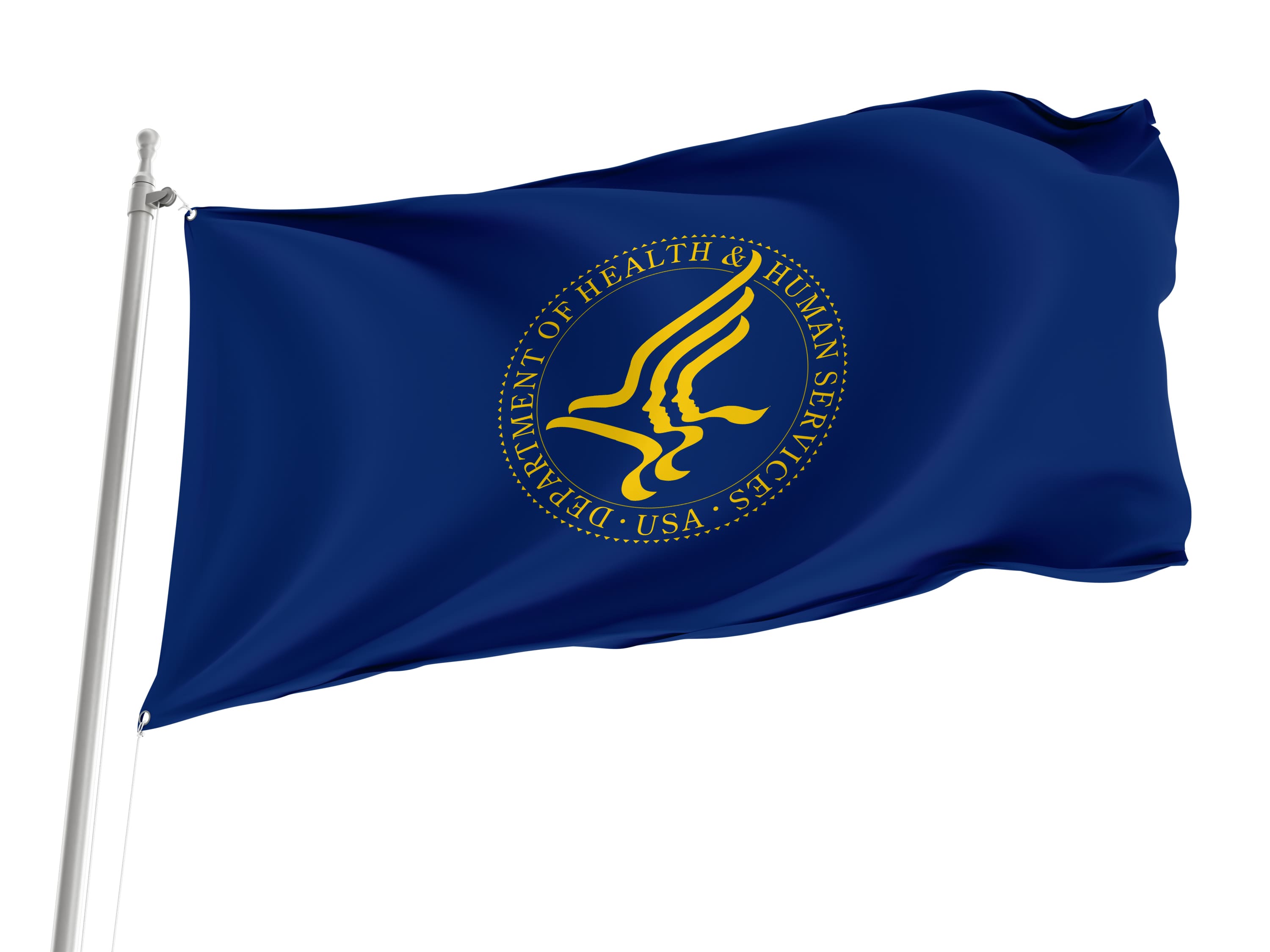 U.S. Department of Health and Human Services Blue Flag for Indoor & Outdoor Use