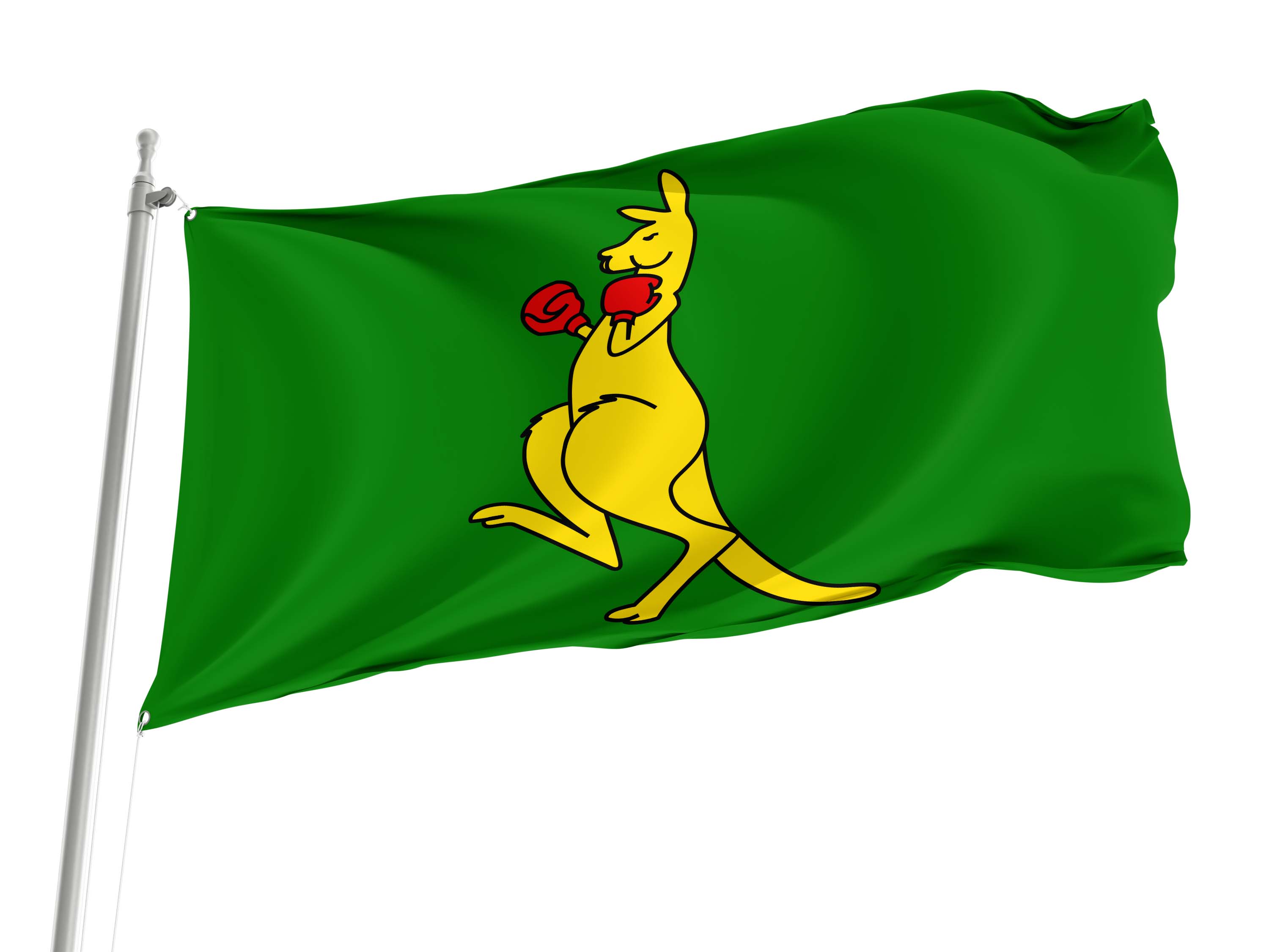 Boxing Kangaroo Flag for Indoor & Outdoor Use