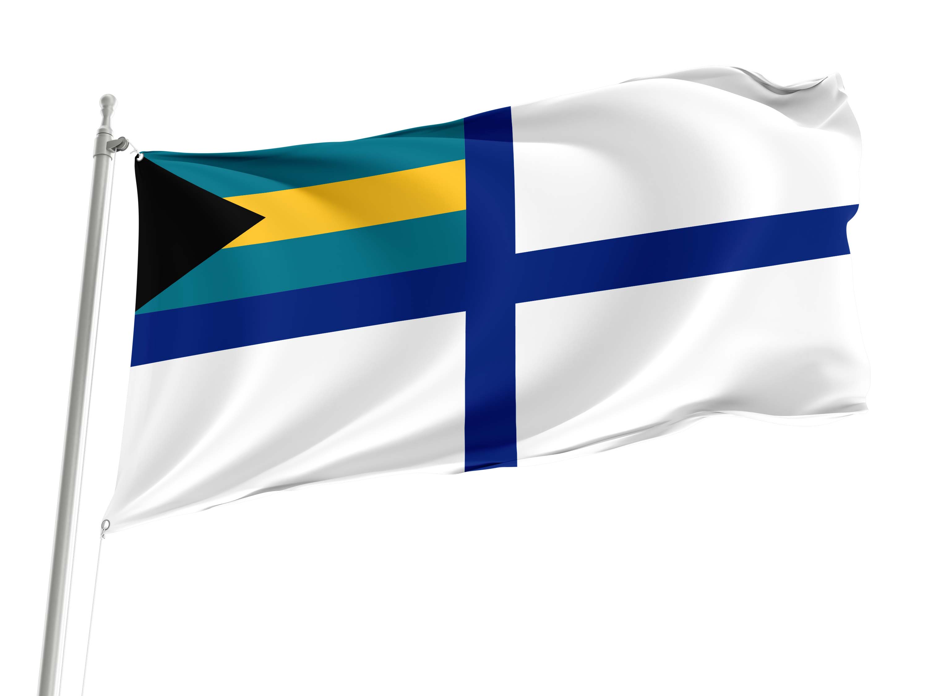 Bahamas Auxiliary Ensign Flag for Indoor & Outdoor Use