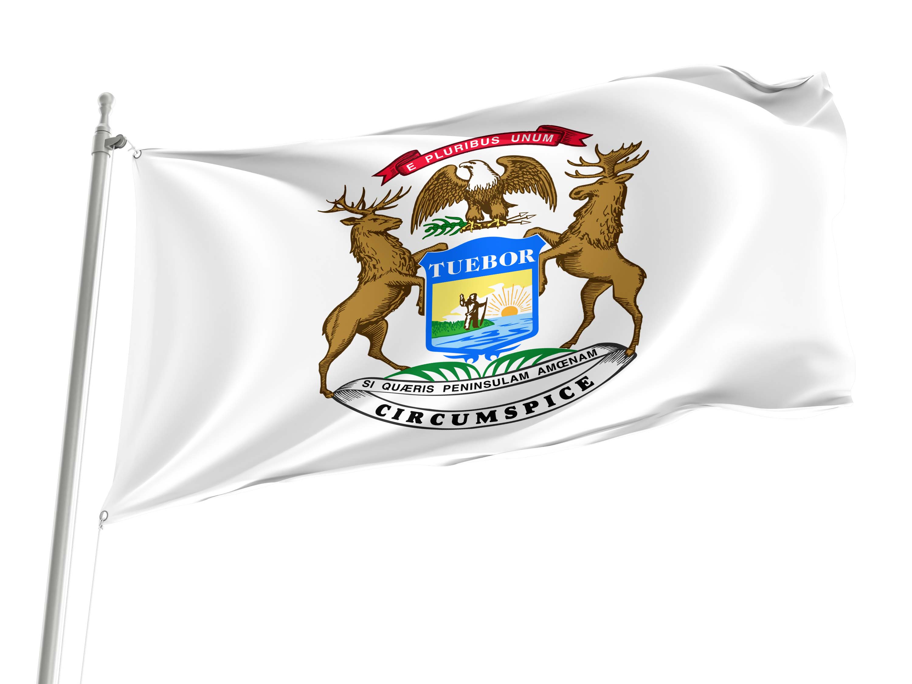 Michigan Governor Flag for Indoor & Outdoor Use