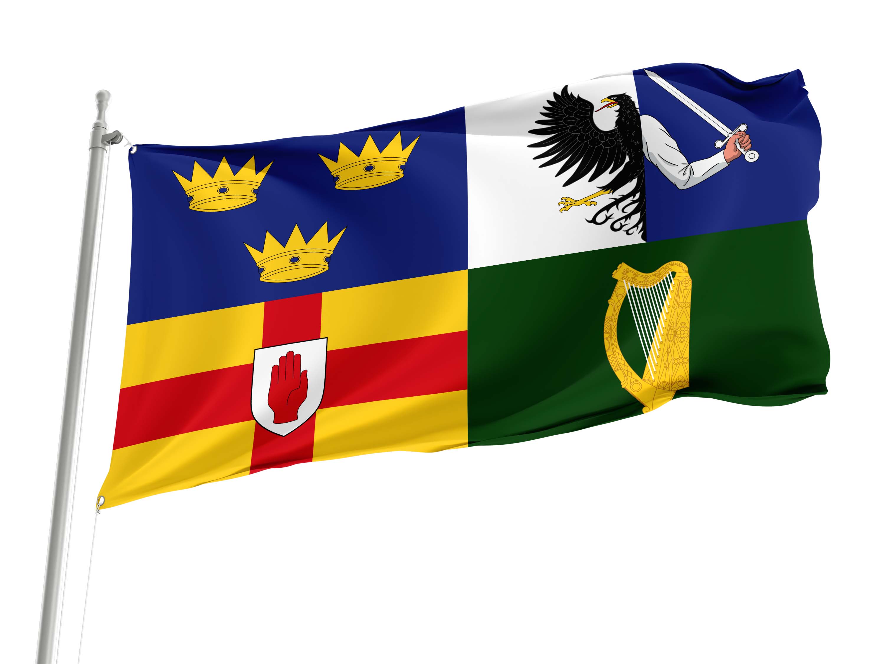 Four Provinces of Ireland Flag for Indoor & Outdoor Use