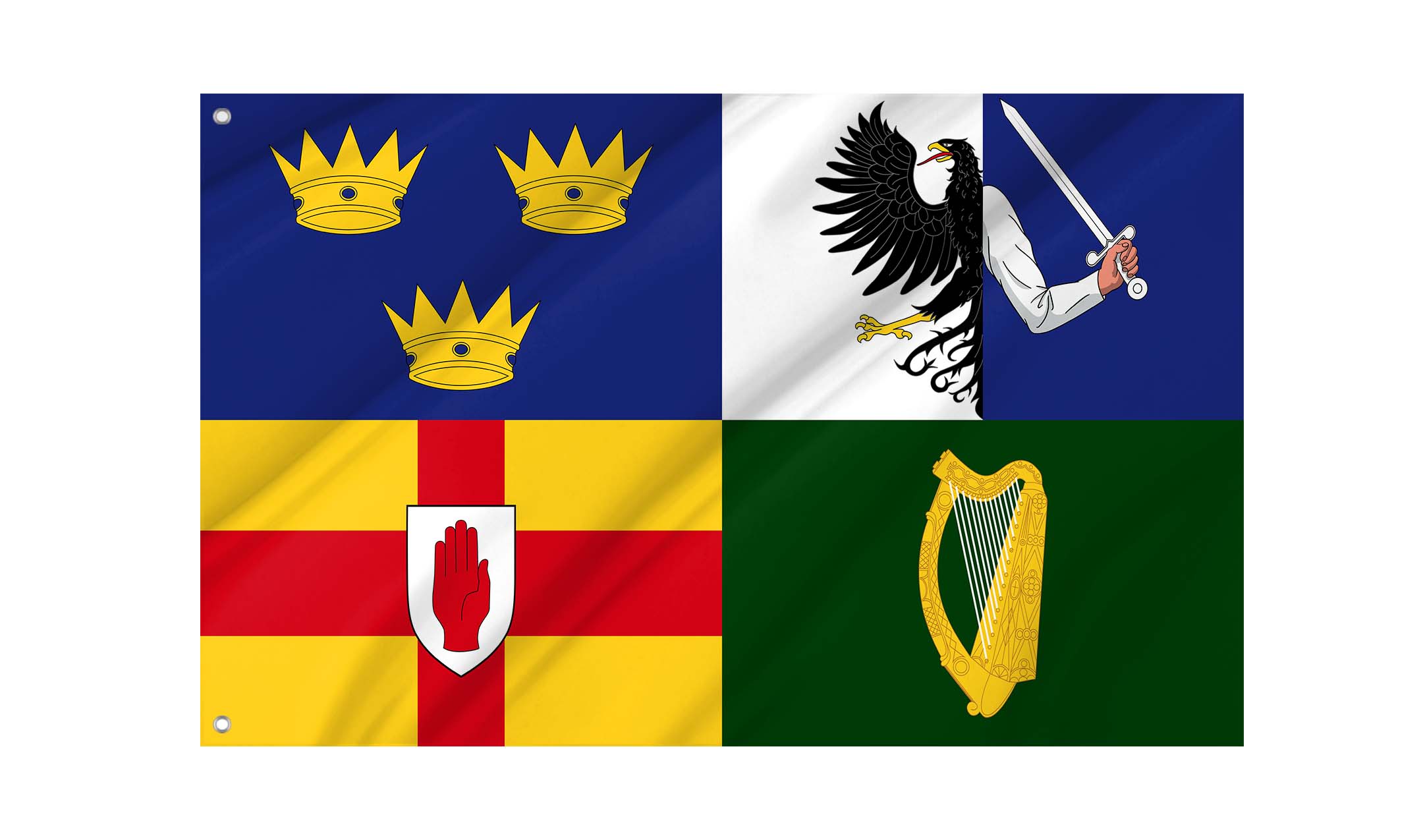 Four Provinces of Ireland Flag for Indoor & Outdoor Use