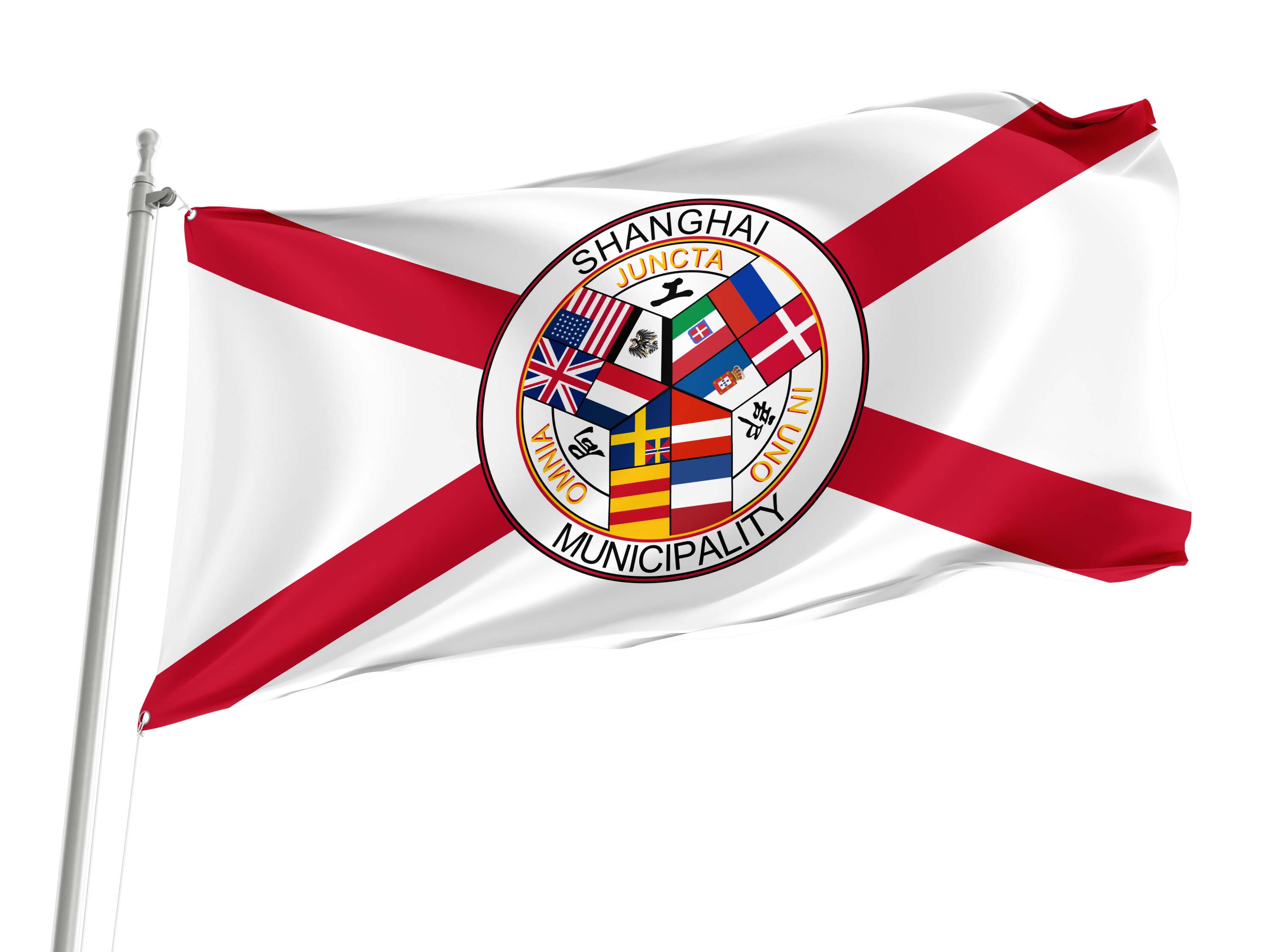 Shanghai International Settlement (1863-1917) Flag for Indoor & Outdoor Use