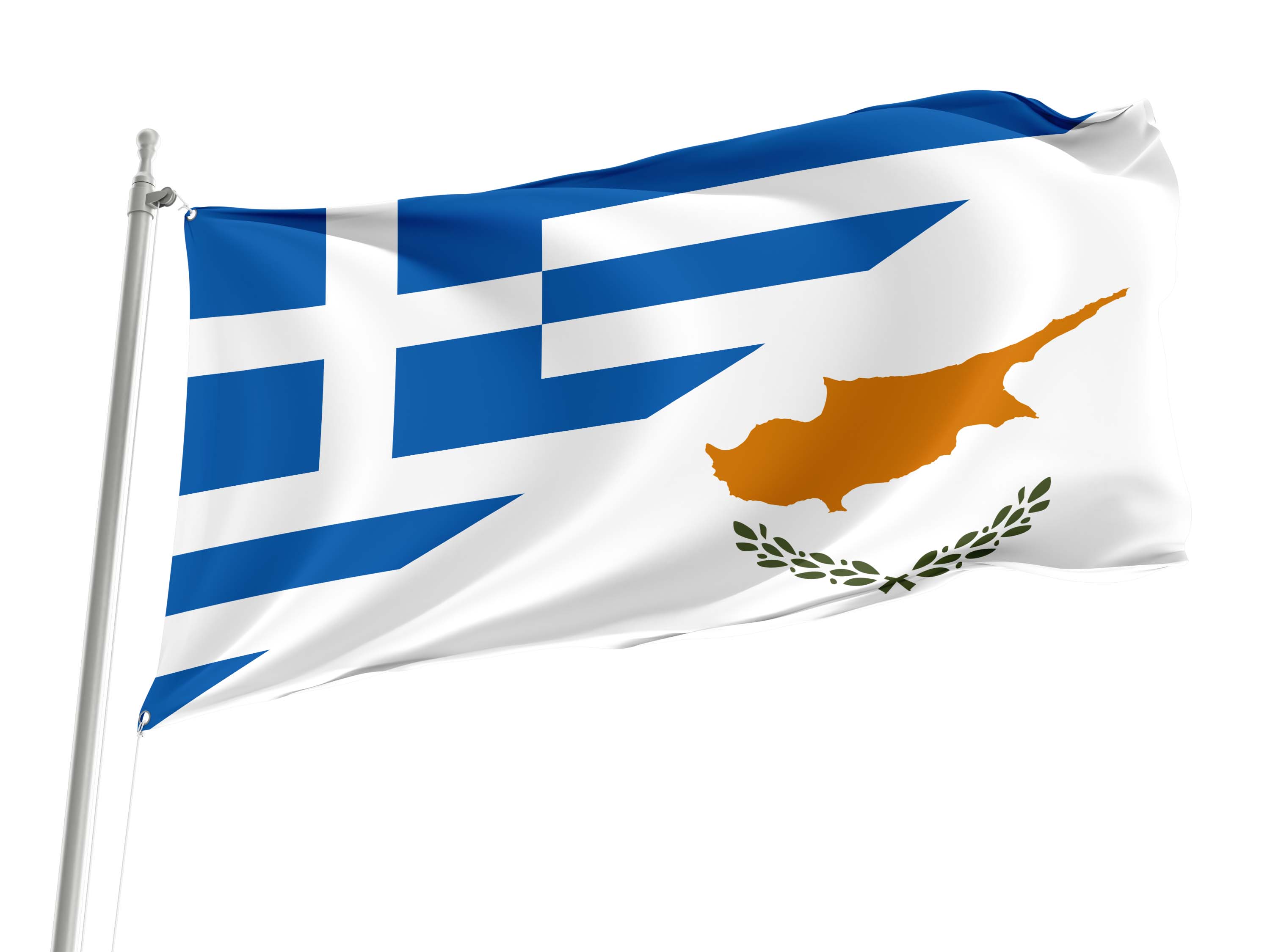 Greece and Cyprus Flag for Indoor & Outdoor Use