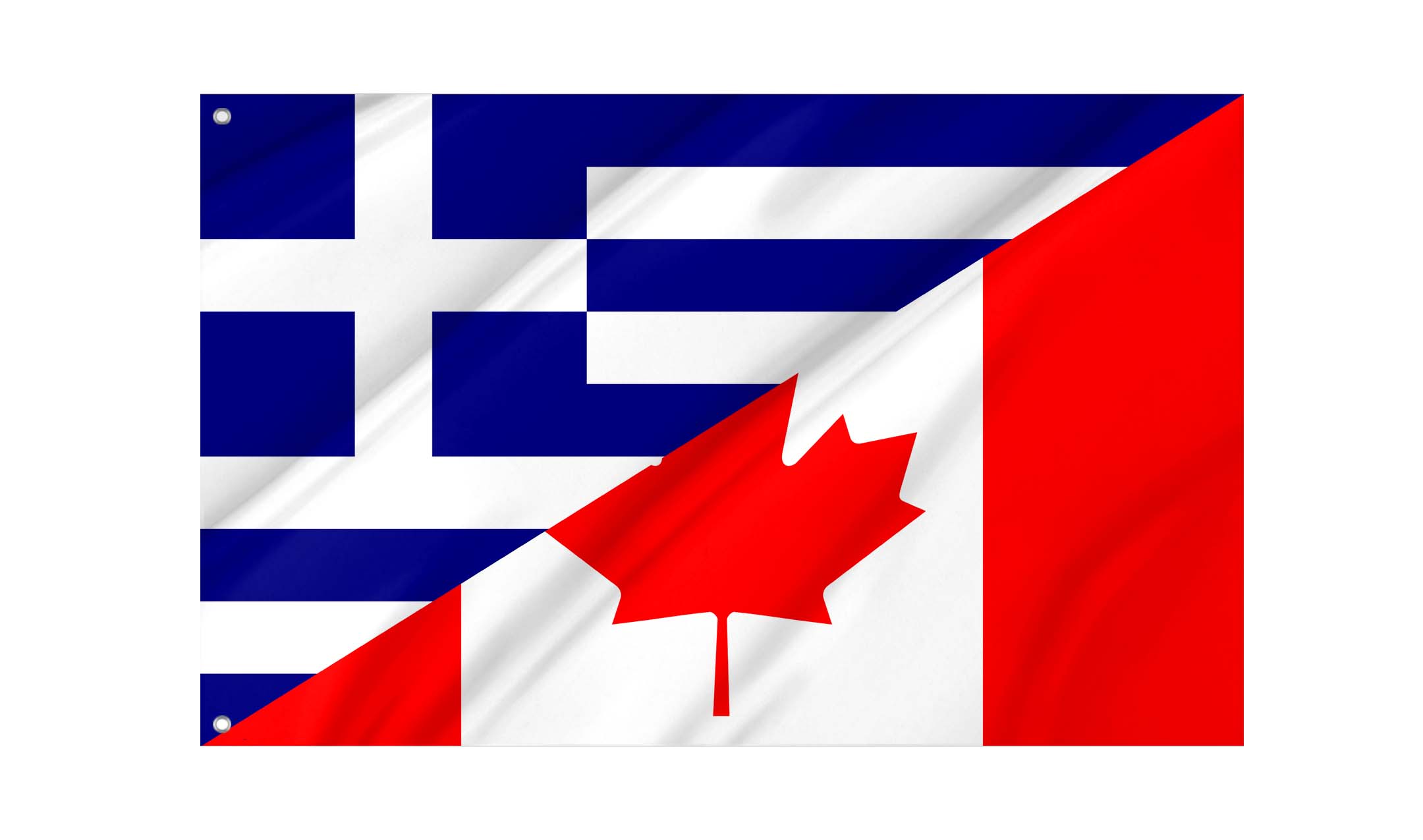 Greece and Canada Flag for Indoor & Outdoor Use