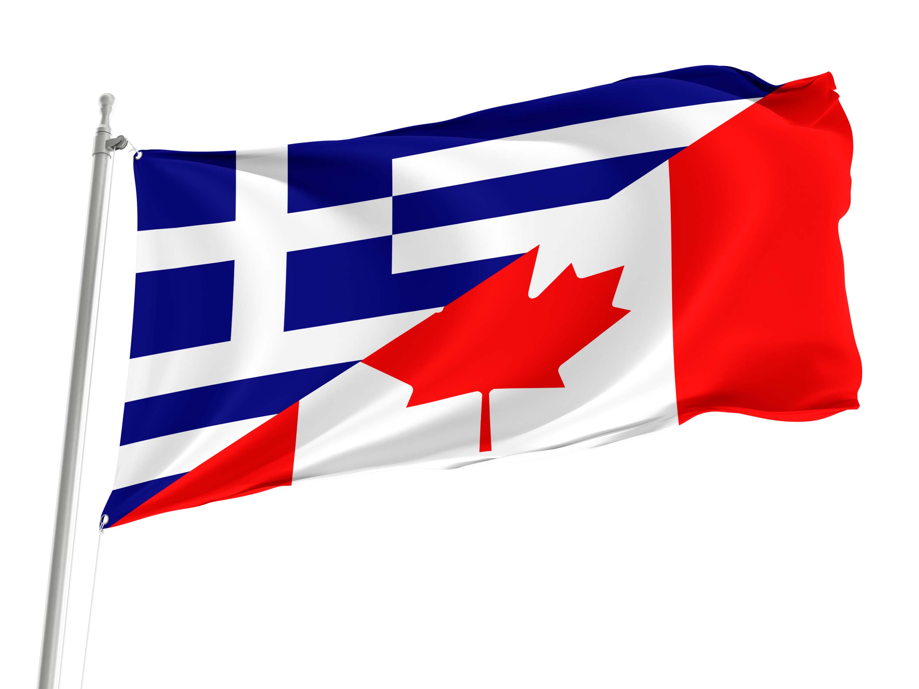 Greece and Canada Flag for Indoor & Outdoor Use