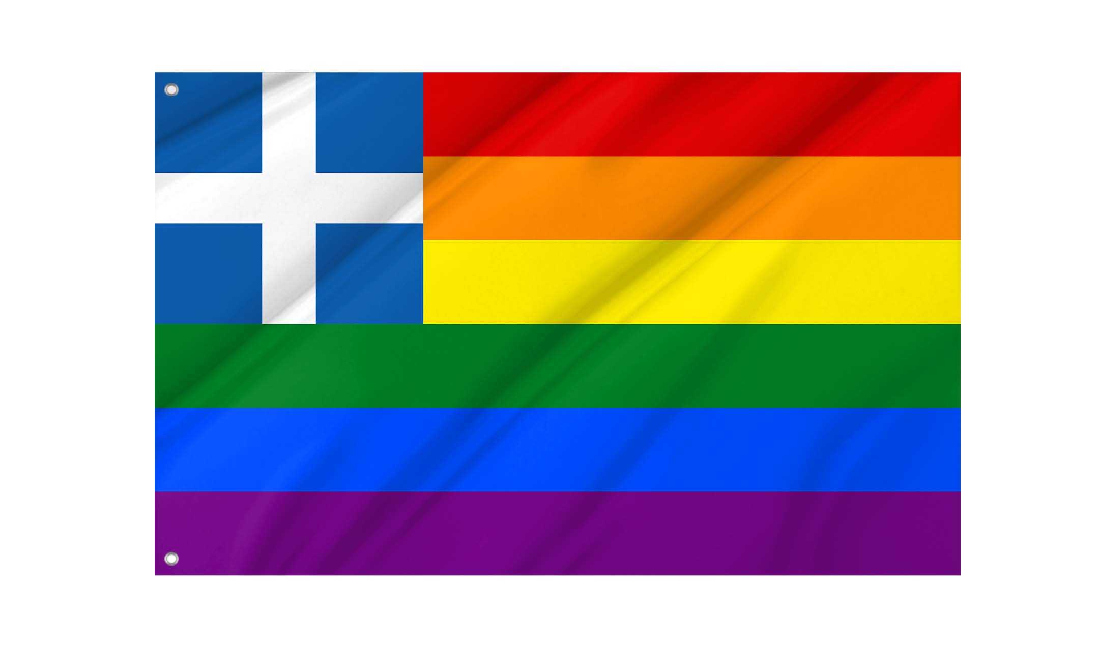 LGBTQ+ Greek Pride Flag for Indoor & Outdoor Use